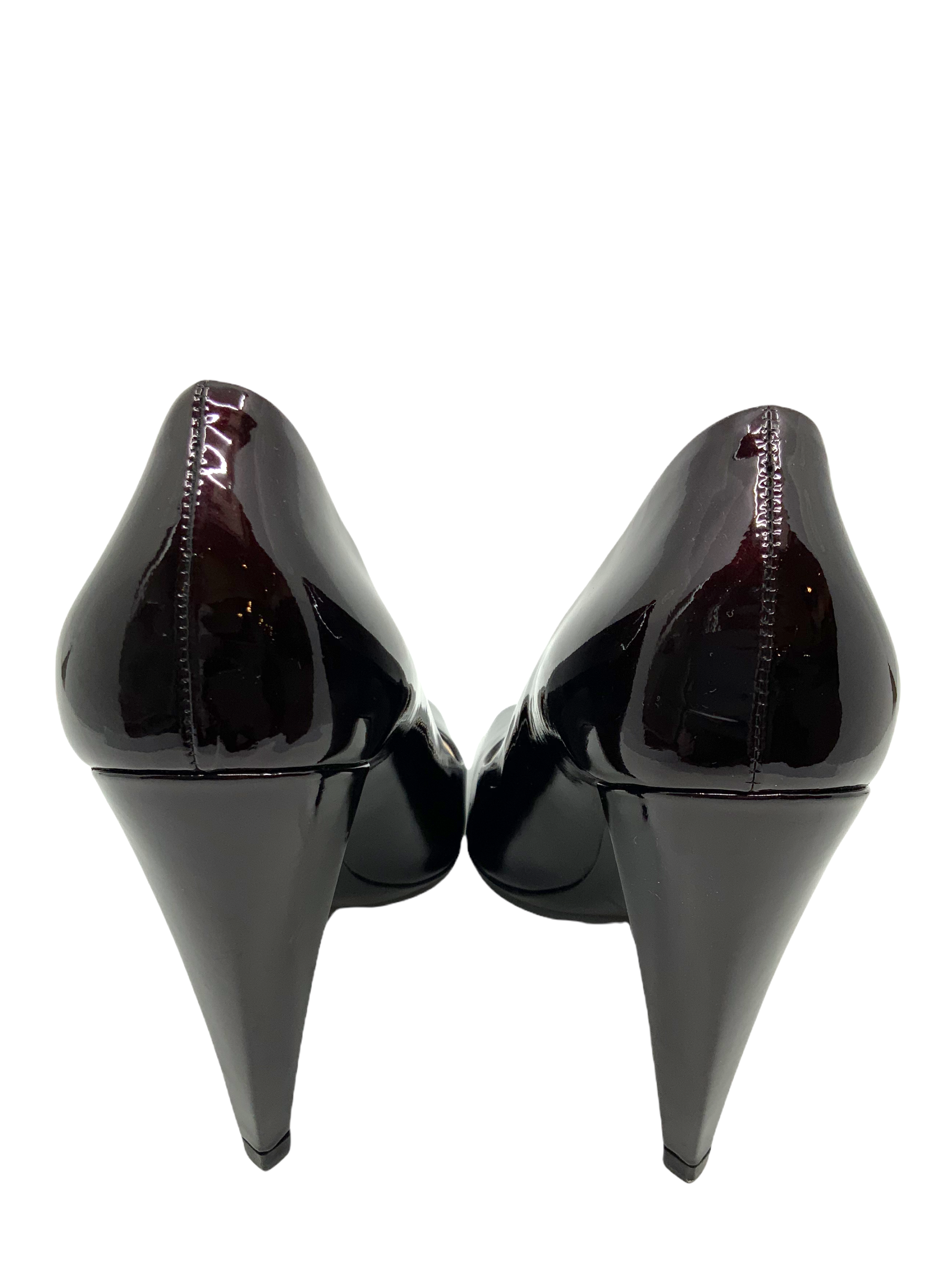 Prada Black Patent Leather Square Toe Pumps Women's Size 7 | Luxury High Heels for Office, Party & Special Occasions