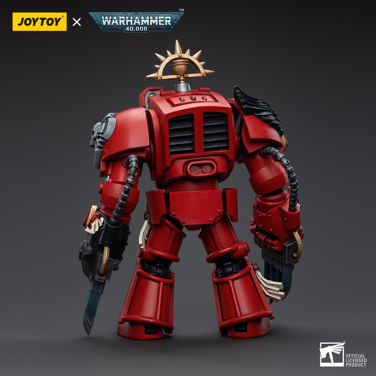 JOYTOY 1/18 Scale Warhammer 40K Blood Angels Assault Terminators Action Figure Set - 6pcs Collectible Miniatures for Tabletop Gaming & Display