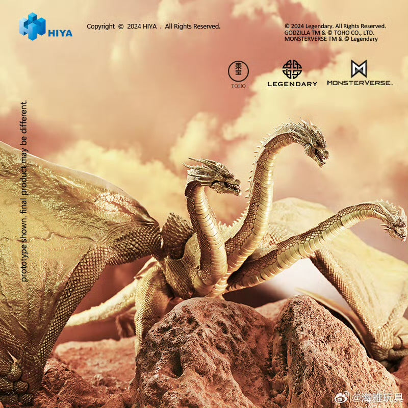 1/18 Scale HIYA 14-inch Godzilla vs King Ghidorah Action Figure - King of the Monsters Gravity Beam Version | Collectible Movie Toy for Display & Play | Perfect for Fans, Gift Giving & Home Decor