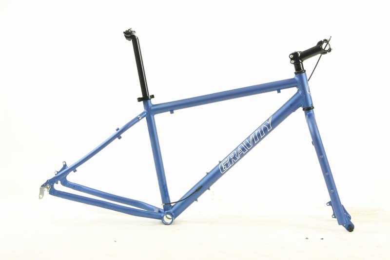 26 Inch Gravity Fat Bike Frame & Fork Set with Headset, Stem, Seatpost & Clamp - Perfect for Off-Road Trails, Snow Cycling & Beach Cruising