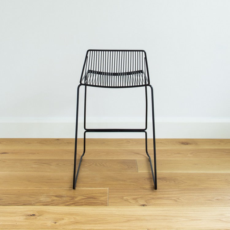 Dunedin Wire Bar Chair - Modern Metal Counter Stool with Backrest for Kitchen, Bar, and Restaurant Use