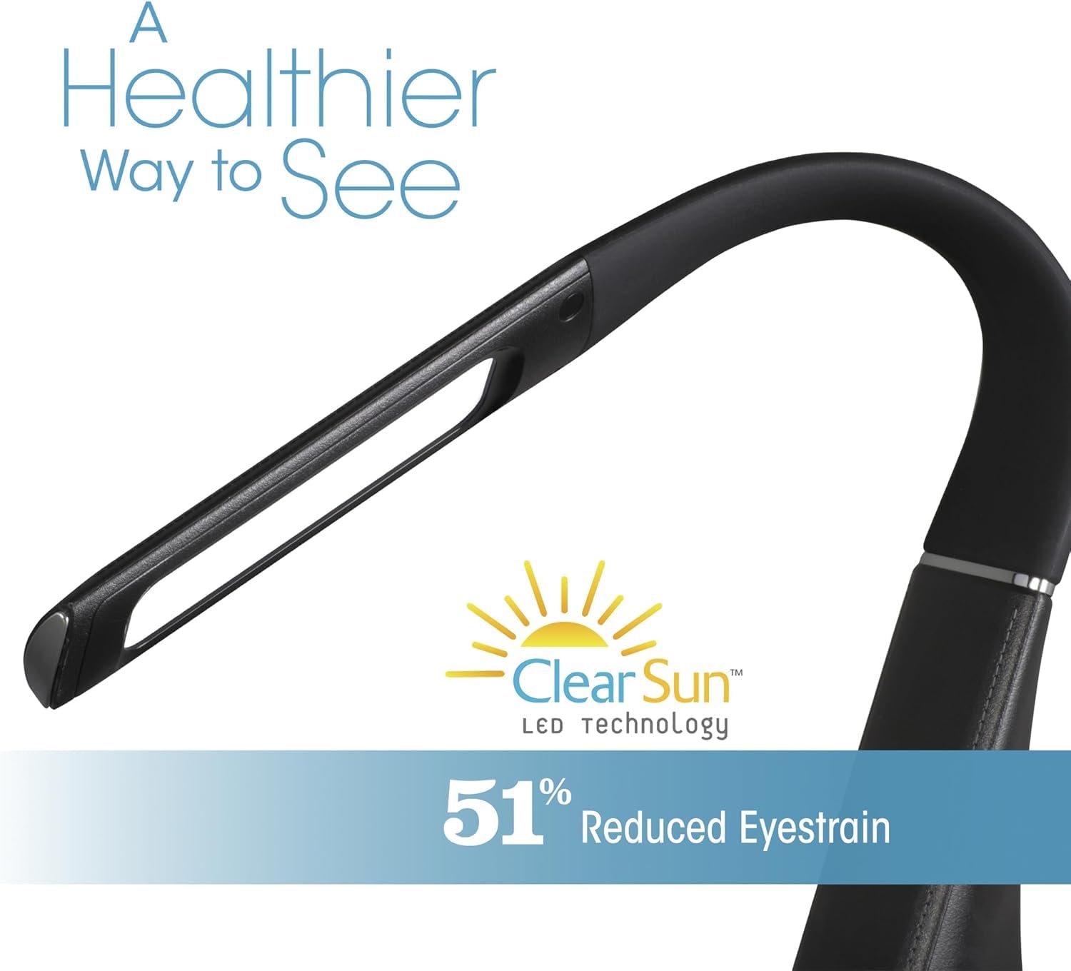 OttLite Rechargeable LED Desk Lamp with ClearSun Technology - Portable, Dimmable & Flexible Gooseneck for Home Office, Reading, Study - USB-C Rechargeable Battery Task Light for Travel, College Dorms & Nightstand Use