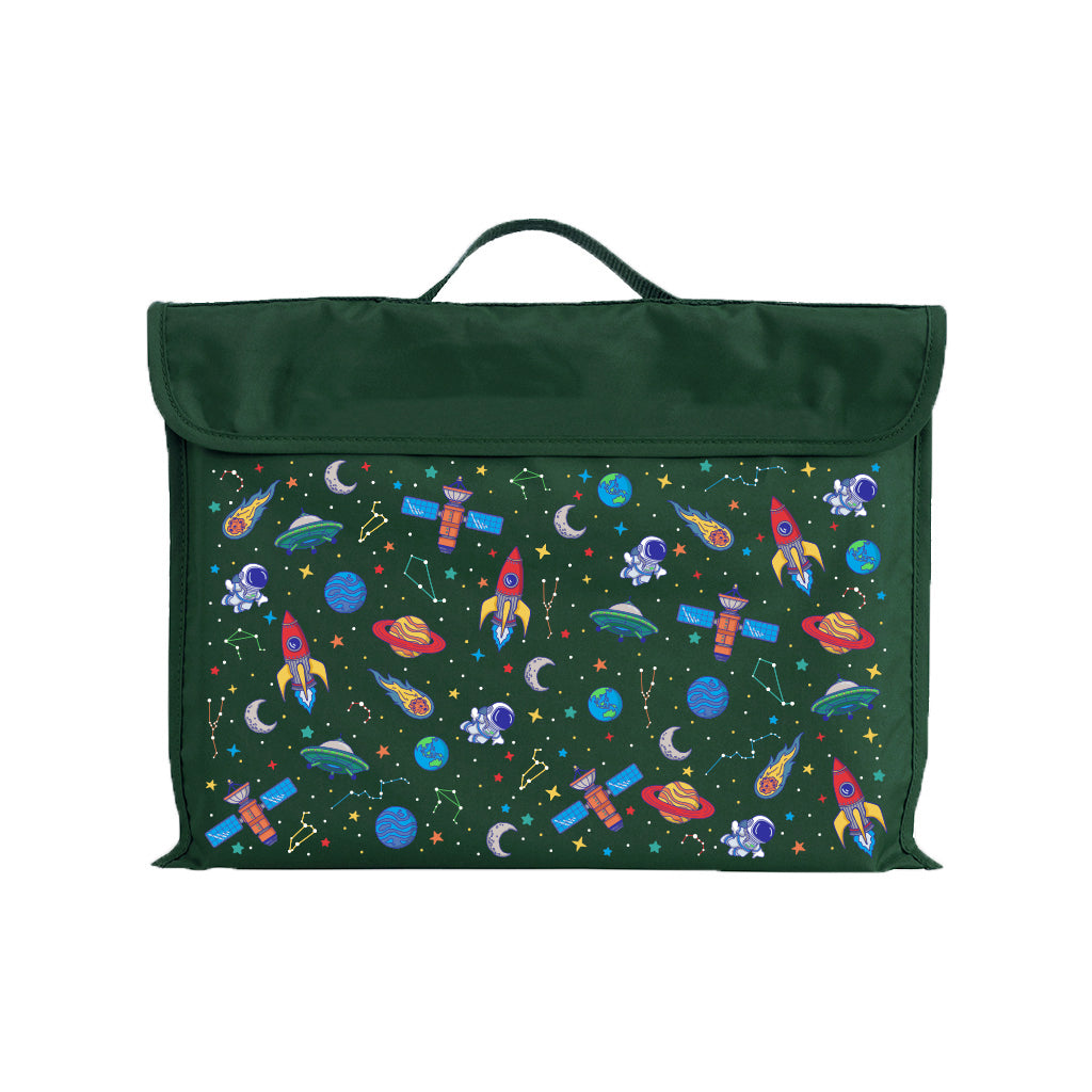 Eco-Friendly Galaxy Boy Library Book Bag - Reusable Tote for School, Shopping & Travel - Sustainable Cotton Canvas Book Tote with Pockets