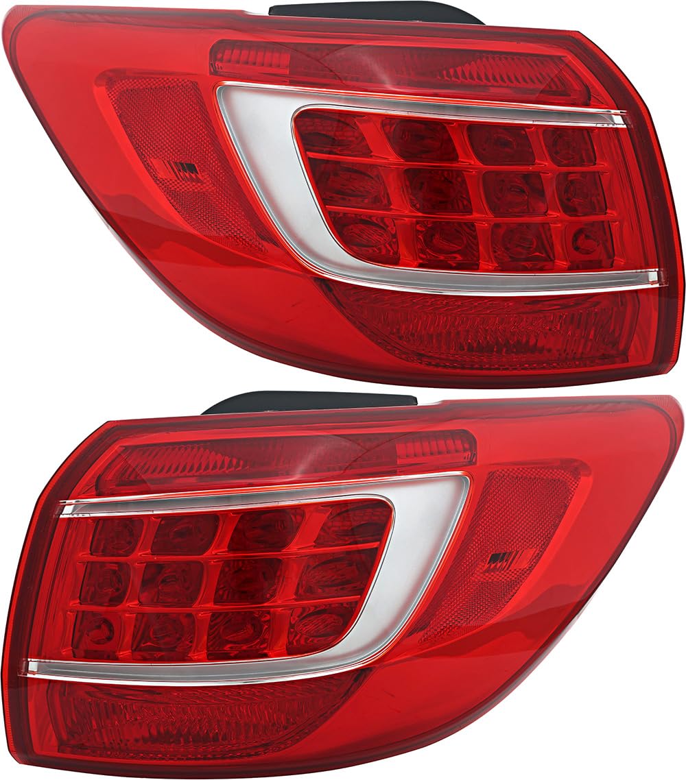 Kia Sportage Tail Lights Lamps Set (2011-2013) - Left & Right Side Replacement for Enhanced Night Driving Safety