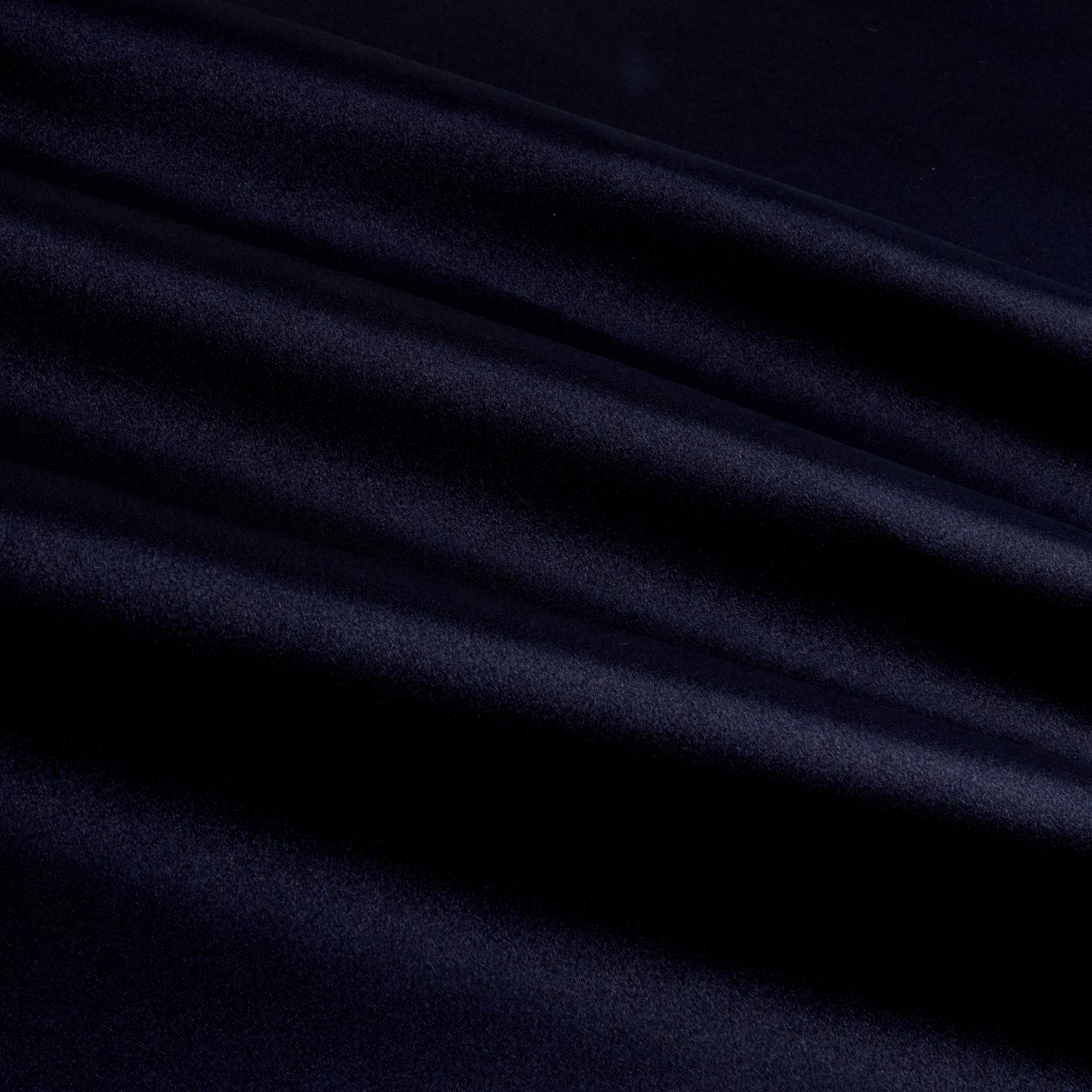 Navy Blue Crepe Back Satin Fabric by the Yard - Perfect for Evening Gowns, Bridesmaid Dresses & Luxury Home Decor