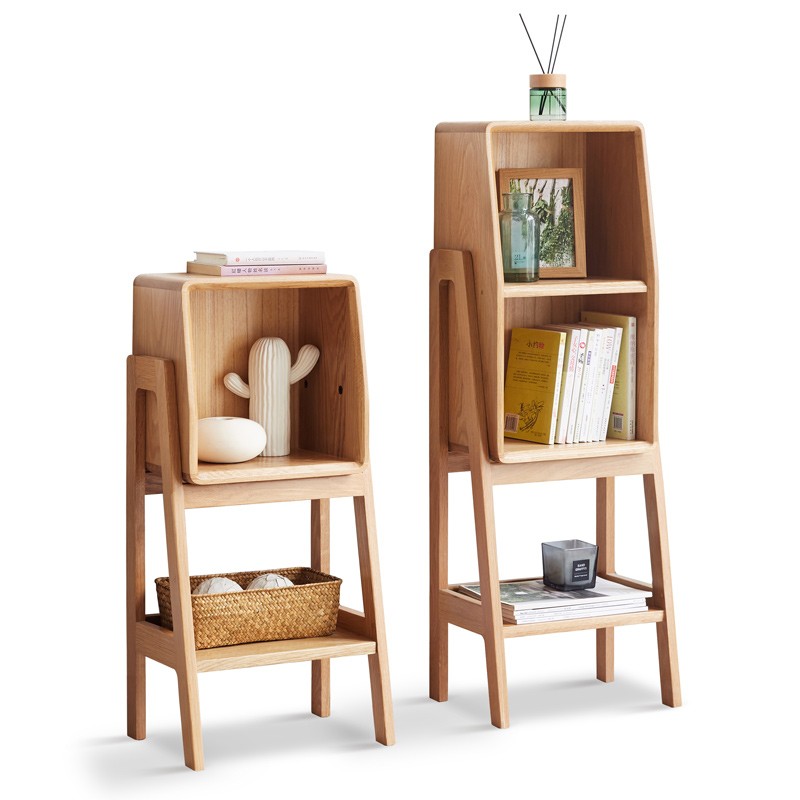 Solid Oak Wood Side Cabinet with Storage - Modern Living Room & Bedroom Furniture for Home Organization & Decor
