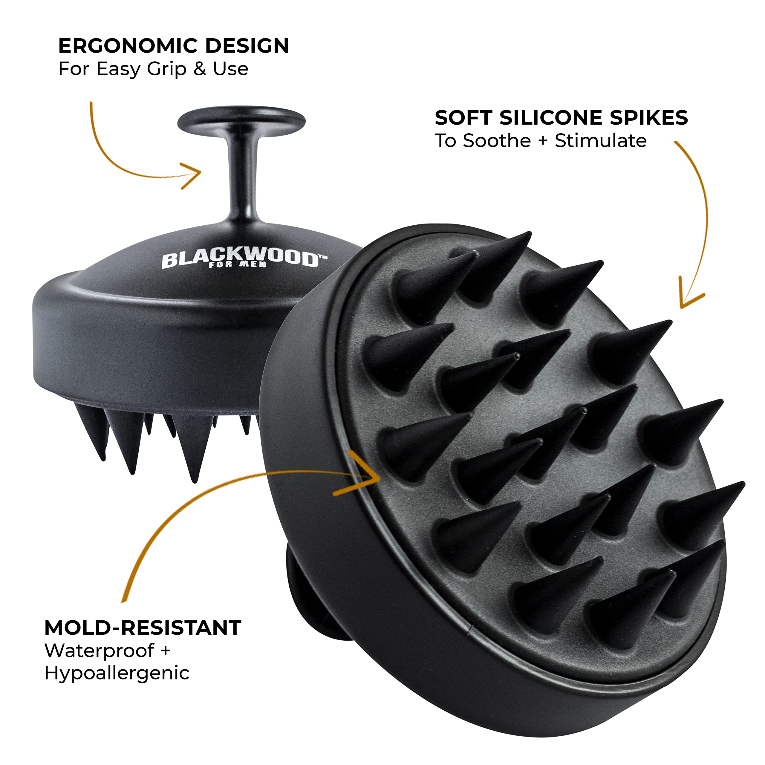 Blackwood For Men Hair Care Bundle - Hydroblast Moisturizing Shampoo (17 oz) & Conditioner (4.59 oz) with Scalp Massager | Hydrating Hair Treatment for Dry Scalp & Damaged Hair | Perfect for Daily Shower & Salon-Quality Results at Home