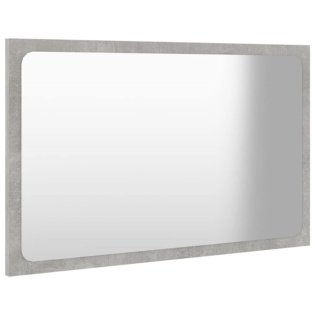 Modern Rectangle Wall Mirror - 24x15 Inch Framed Bathroom Vanity Mirror with Concrete Gray Finish, Chipboard Backing - Perfect for Bathroom, Living Room, Bedroom & Entryway Decor