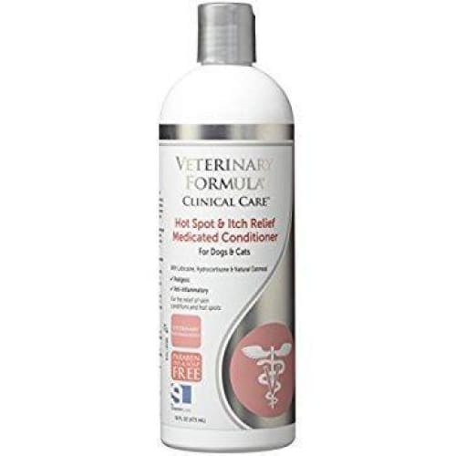 Veterinary Formula Clinical Care Hot Spot & Itch Relief Medicated Dog Shampoo - 16 oz Bottle for Soothing Skin Irritations & Allergies - Perfect for Dogs with Sensitive Skin & Seasonal Allergies