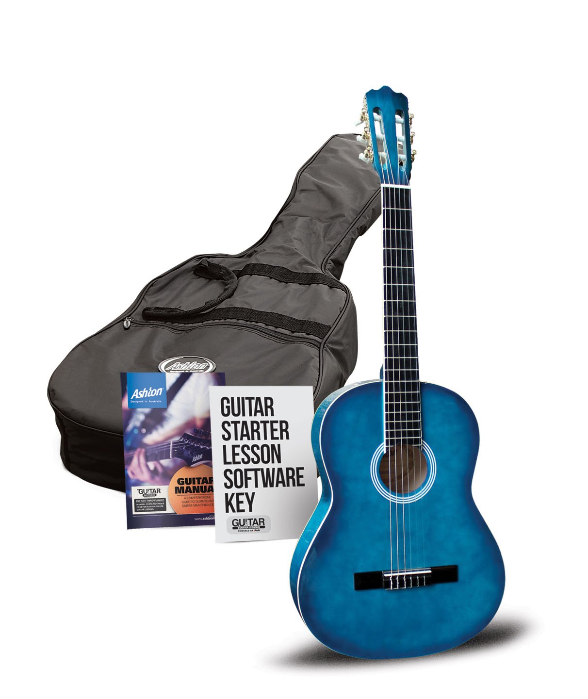 SPCG14 1/4 Size Classic Acoustic Guitar Starter Kit for Kids & Beginners - Blue | Includes Tuner, Strap, Picks & Case | Perfect for Home Practice, Music Lessons & Gift Giving