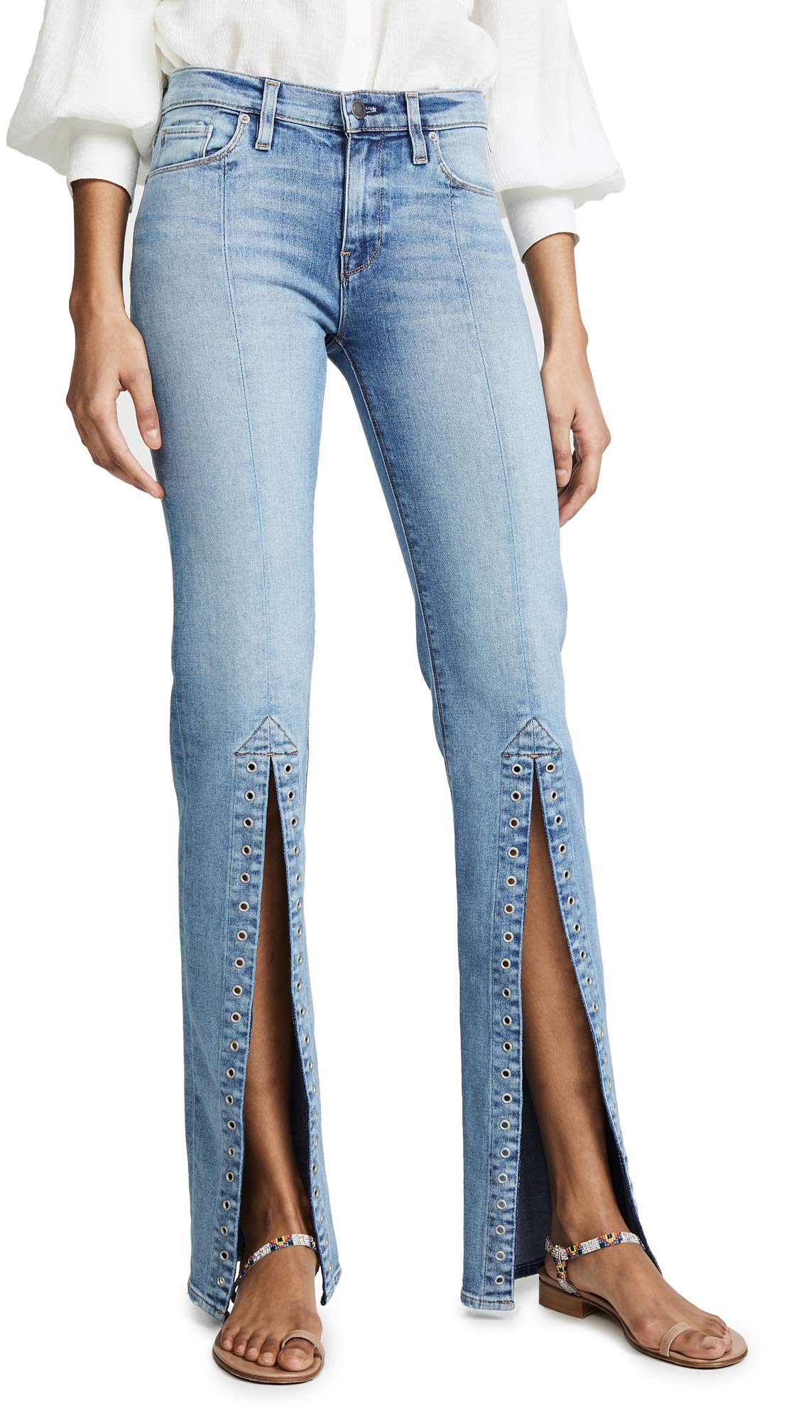 HUDSON Women's Nico Mid Rise Cigarette Jeans - Slim Fit Stretch Denim Pants for Casual Wear & Everyday Outfits