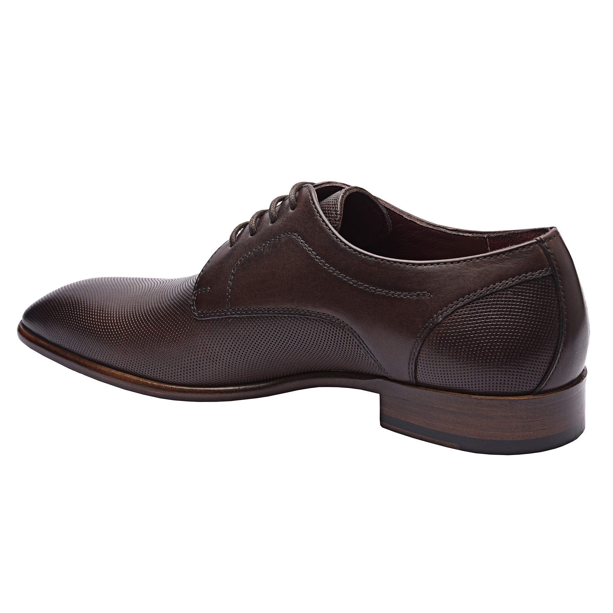 Genuine Leather Men's Classic Derby Dress Shoes - Handcrafted Italian Formal Shoes with Leather Sole | Perfect for Business, Weddings & Special Occasions