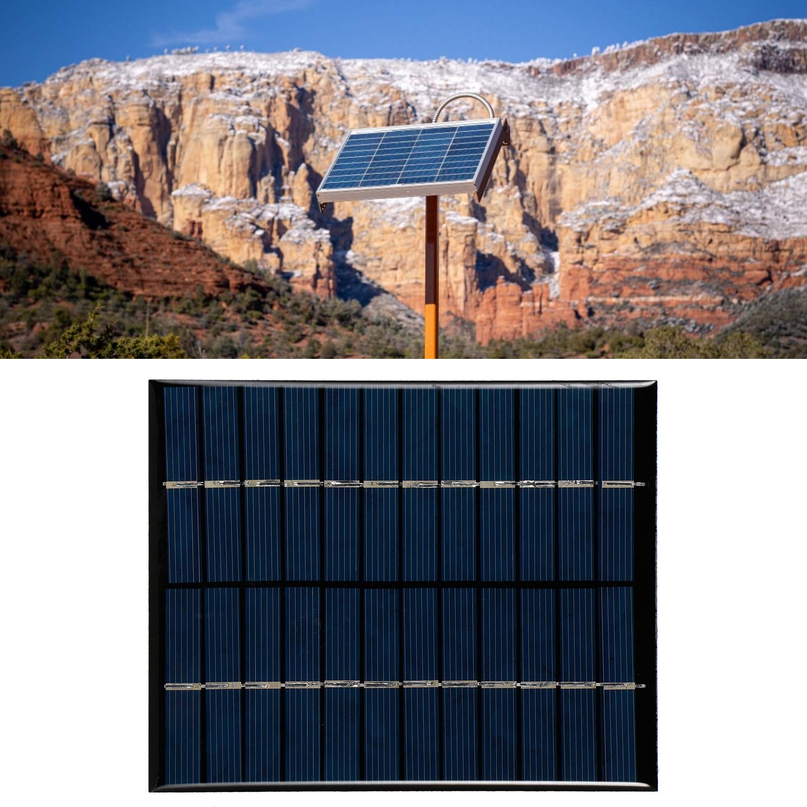 Waterproof 2W Polycrystalline Solar Panel Module - DIY Snow Resistant Solar Charger for Outdoor Toys, Radios, Wall & Lawn Lights - Perfect for Camping, Garden & Emergency Power Supply