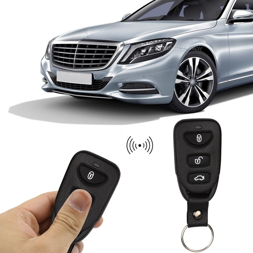 Keyless Entry Car Alarm System with 2 Remotes - Auto Remote Central Locking Kit for Vehicle Security | Easy Installation for Sedans, SUVs & Trucks