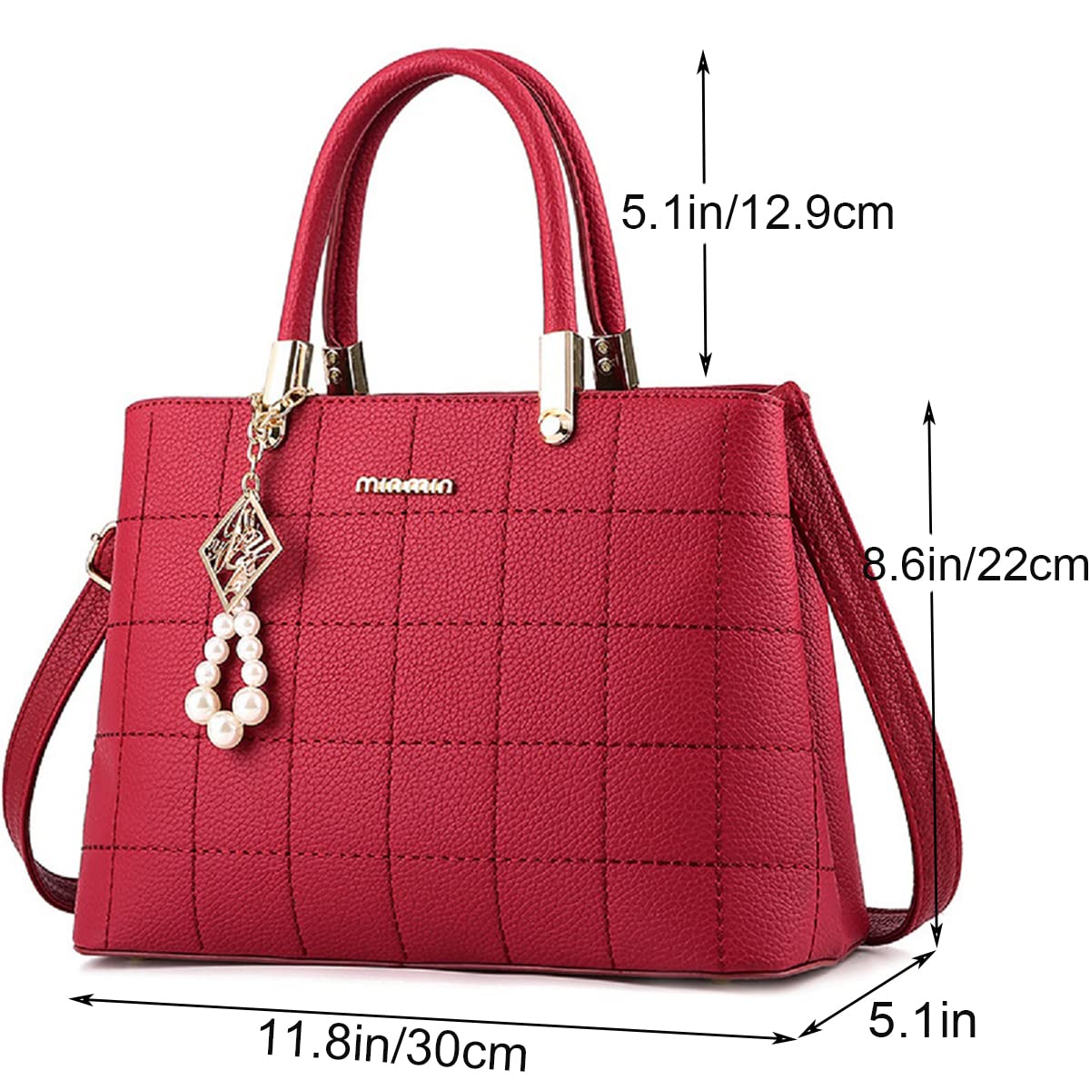 Women's PU Leather Handbags - Stylish Top Handle Satchel & Shoulder Tote for Work & Travel