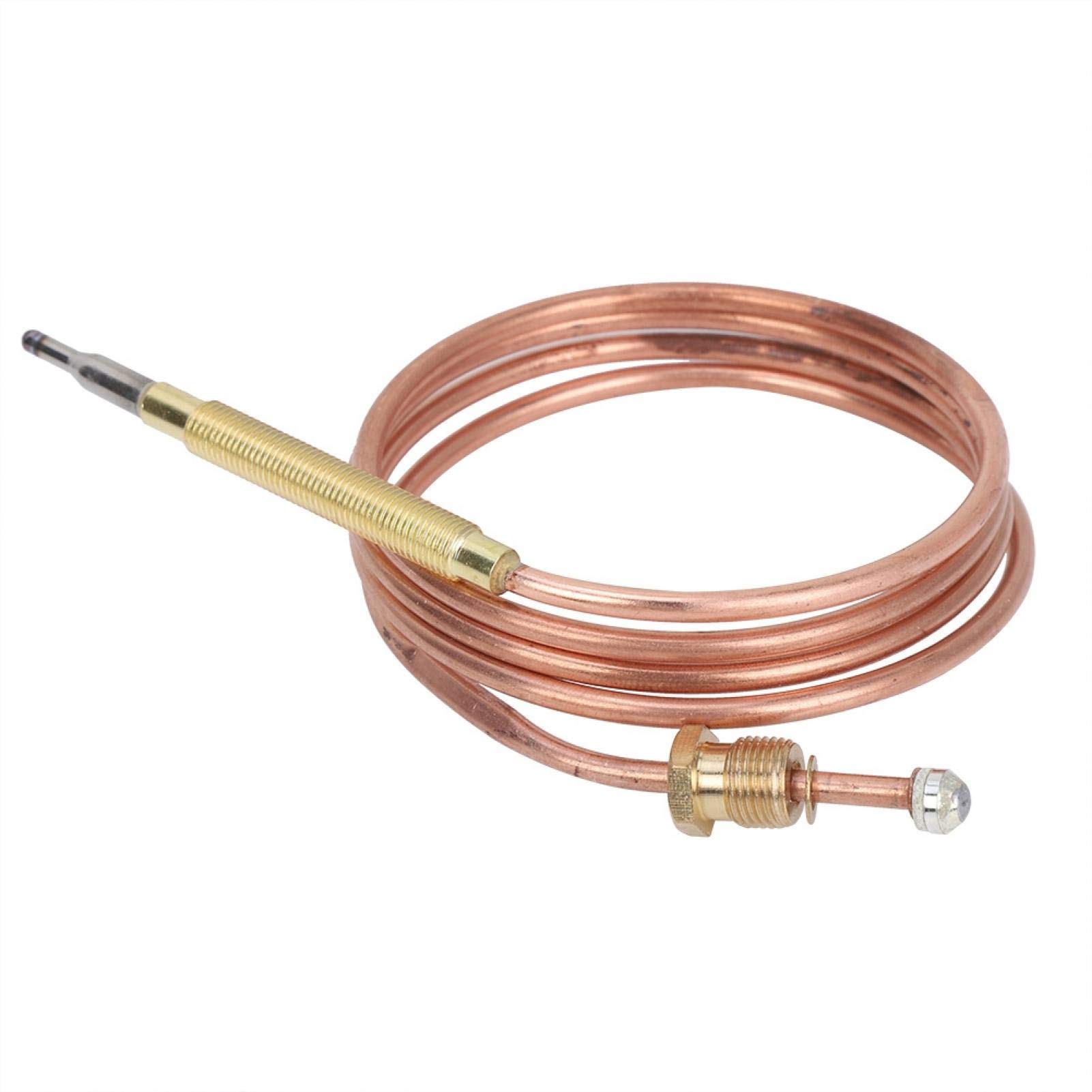 Universal Gas Thermocouple 35.4 Inch - Direct Vent Fireplace Thermocouple Flame Failure Sensor for BBQ Grill, Fire Pit, Fireplace, Induction Cooker, Gas Stove & Heating Devices - Perfect for Outdoor Cooking, Home Heating & Camping Safety