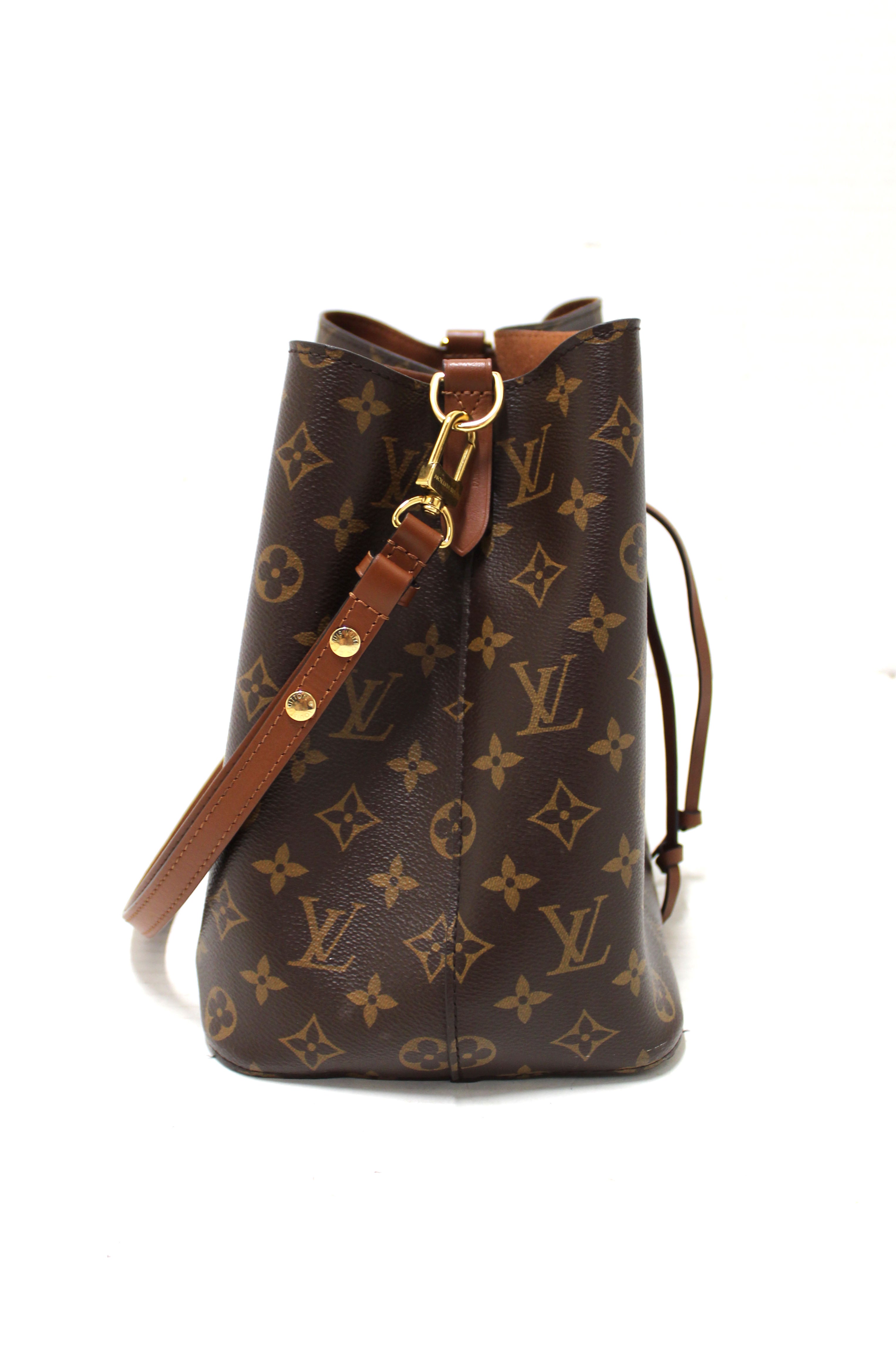Authentic Louis Vuitton Classic Monogram Brown NeoNoe Shoulder Bag for Women - Luxury Designer Handbag Perfect for Work, Travel & Everyday Use