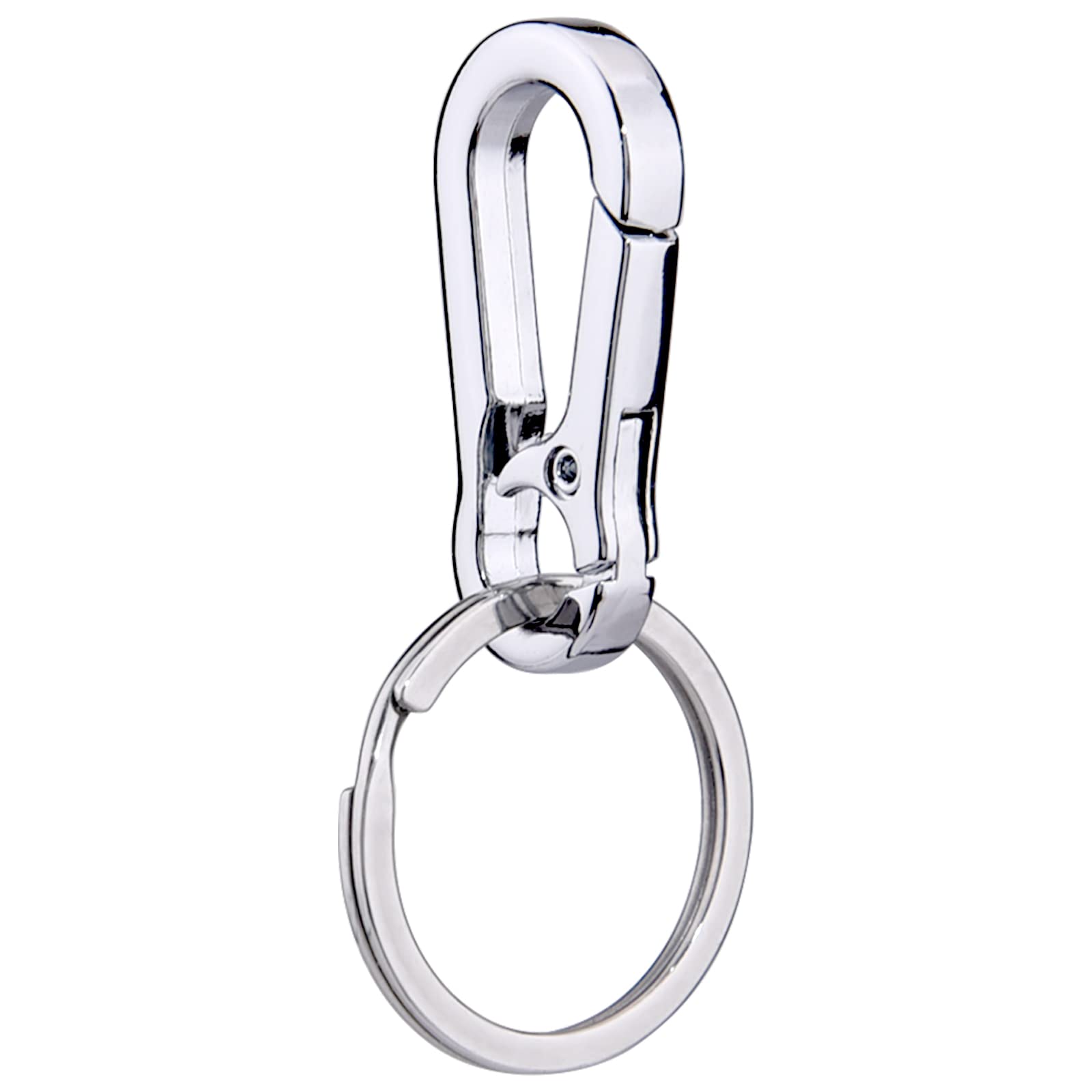Durable Metal Keychain Key Holder with Carabiner Clip - Key Organizer for Car Keys, House Keys & Key Finder (1 Pack) - Perfect for Everyday Use, Travel & Key Management