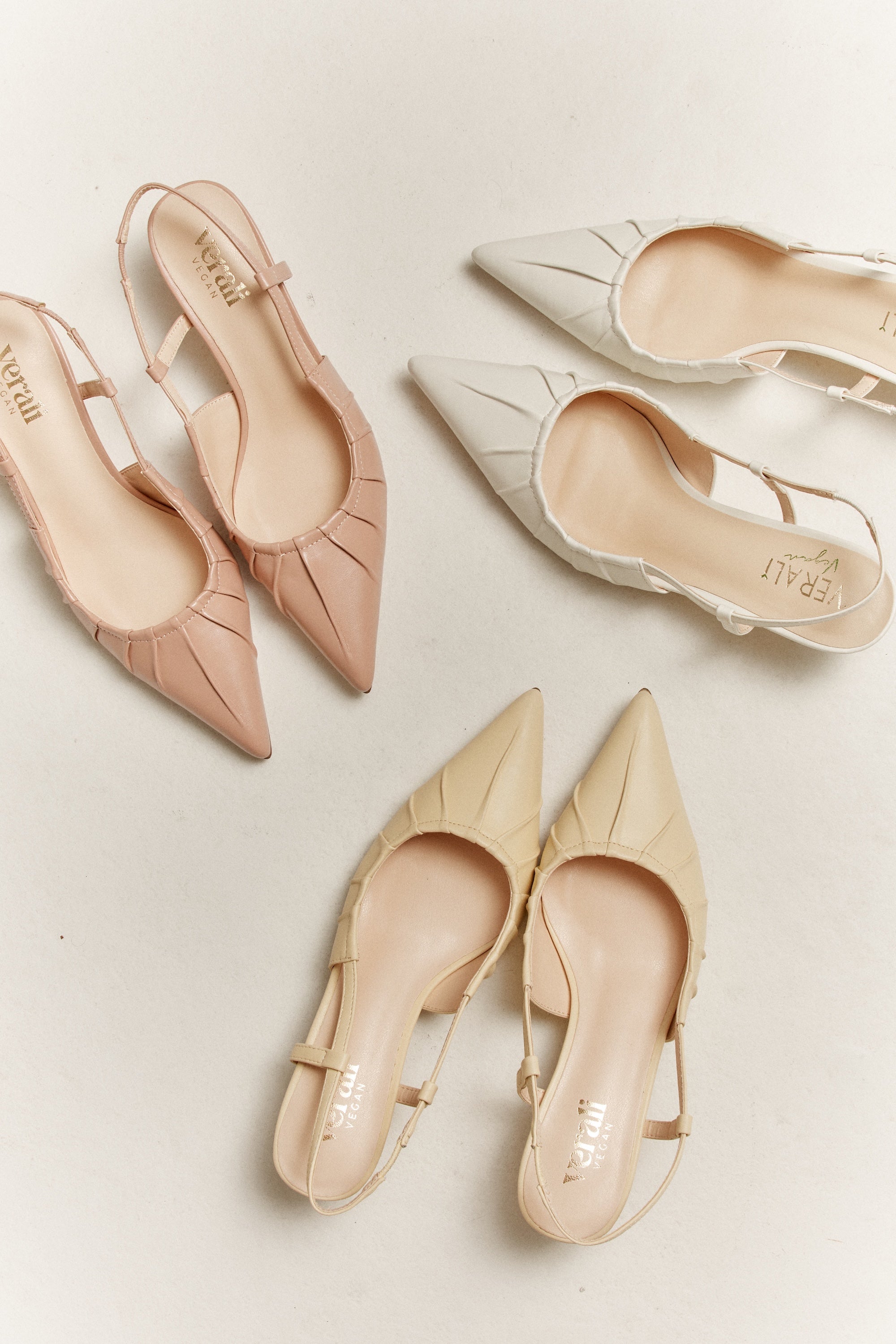 Lucius Slingback Kitten Heels - Butter Cream Color | Comfortable Low Block Heels for Women | Perfect for Office, Wedding & Summer Outfits