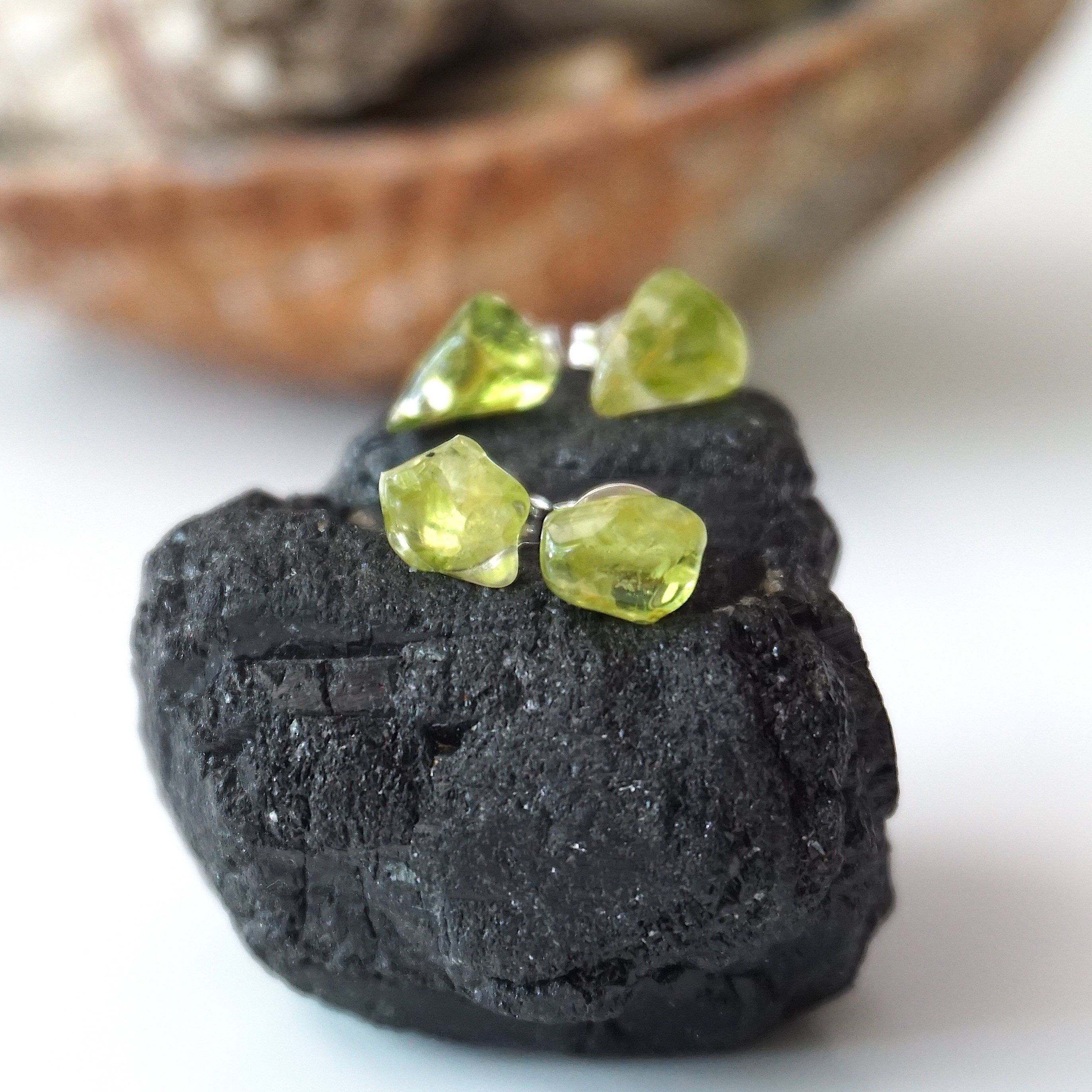Peridot Stud Earrings - 14K Gold Post Earrings for Women | Perfect for Everyday Wear, Gifts & Special Occasions