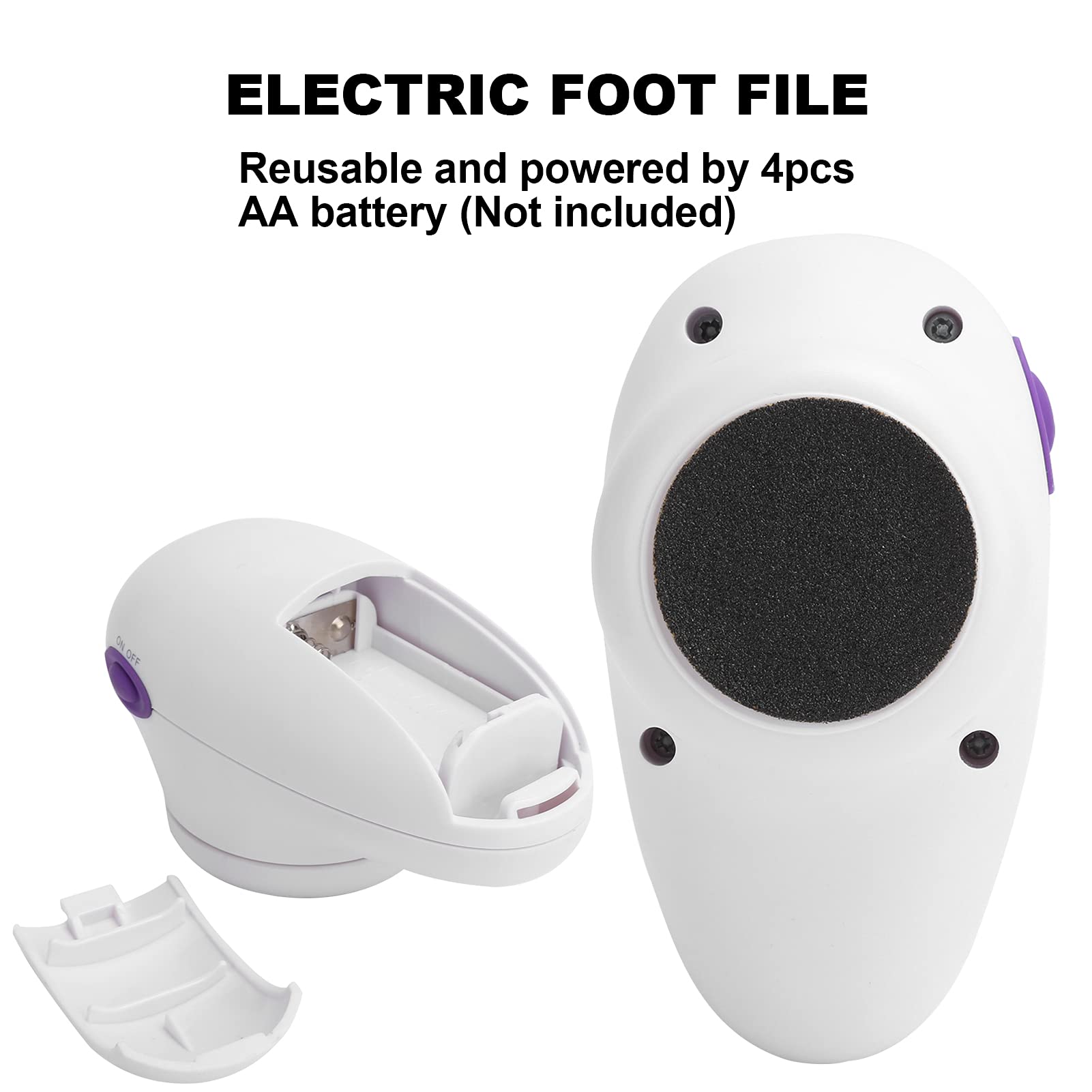 Electric Callus Remover for Feet - Rechargeable Foot File & Grinder for Cracked Heels, Dead Skin & Hard Calluses - Perfect for Pedicures, Home Foot Care & Smooth Feet (Portable & Easy to Use)
