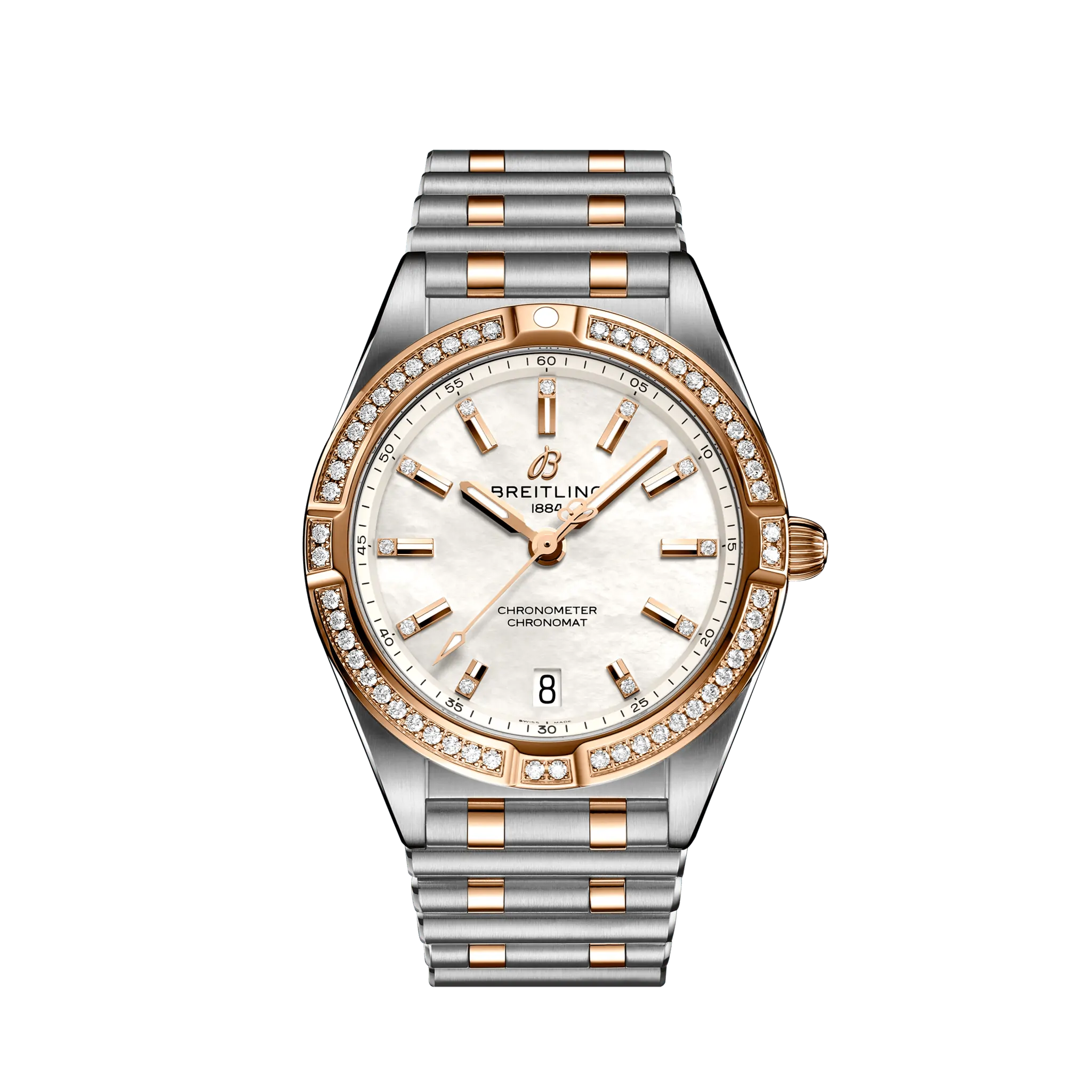 Breitling Chronomat 32 Men's Watch - Stainless Steel & 18k Red Gold with Diamonds | Luxury Swiss Timepiece for Business, Gifting & Special Occasions