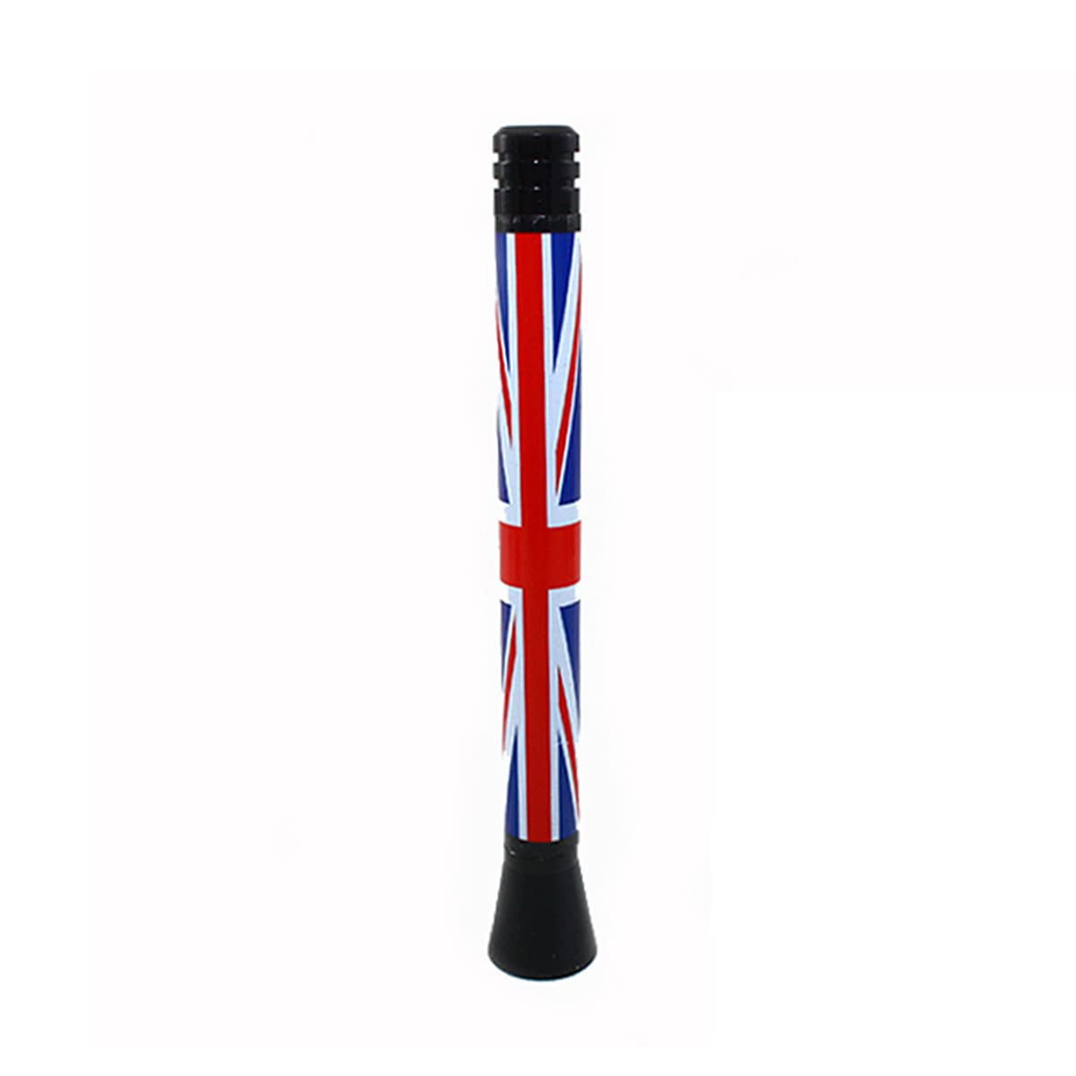 Custom Tuning 5 Inch Short Union Jack Blue Red UK Flag Antenna for Mini Cooper Roof Top - Perfect for Car Enthusiasts & British Style Lovers