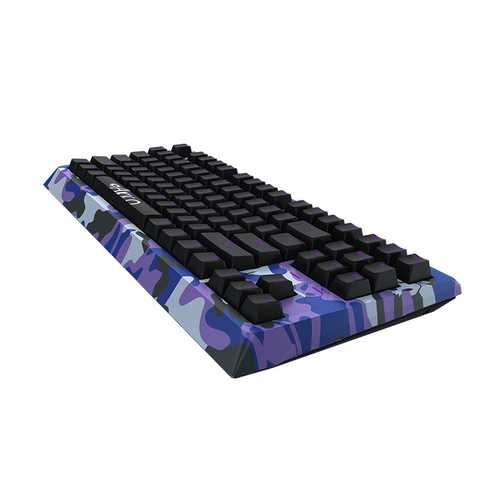 Akko AKC87 CAMO 87-Key NKRO USB Wired Mechanical Gaming Keyboard with Purple Backlit - Perfect for PC Gaming, Typing & Office Work