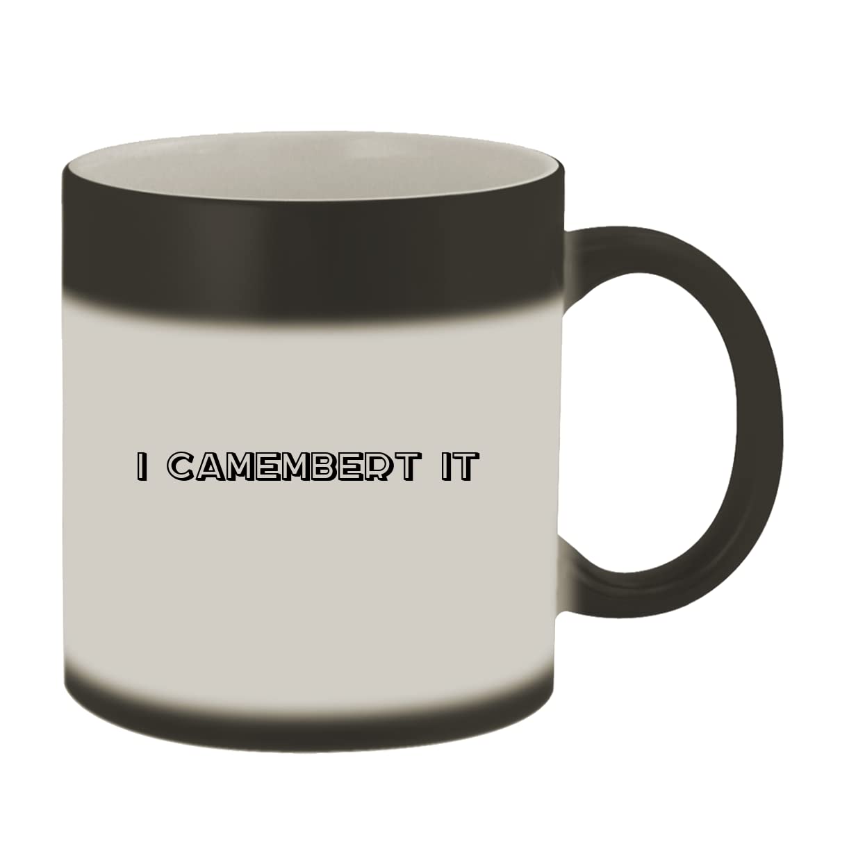 11oz Color Changing Ceramic Mug - Matte Black Heat Sensitive Cup for Coffee, Tea & Hot Drinks | Fun Novelty Gift for Cheese Lovers & Office Use
