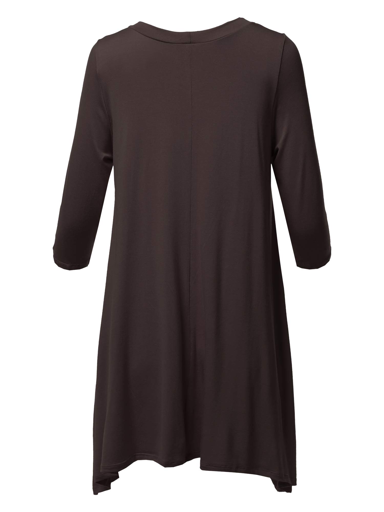 Emma Women's Casual Loose Fit Dolman Sleeve Tunic Dress Top - Comfortable & Stylish Flowy Blouse for Everyday Wear, Work, and Weekend Outings