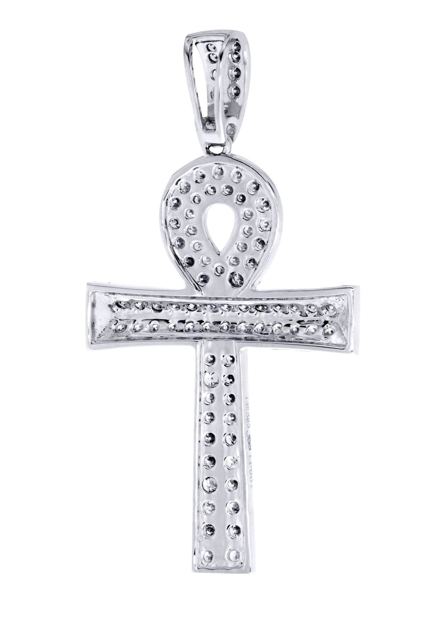 0.9 Carat Diamond Ankh Pendant Necklace - 3.44 Grams 14K Gold Egyptian Cross Jewelry for Women - Perfect for Gifts, Weddings & Spiritual Protection