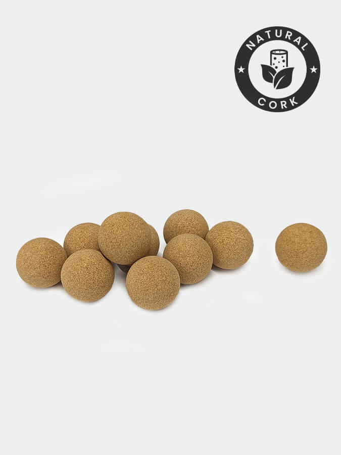Premium Cork Massage Balls for Yoga & Therapy - Pack of 10 | Ideal for Deep Tissue Massage, Myofascial Release & Muscle Recovery After Workouts