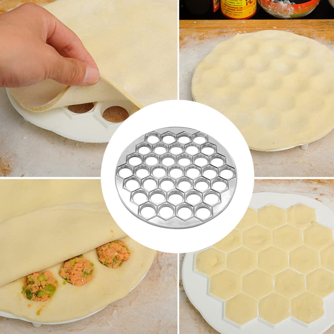 Russian Pelmeni Dumpling Maker - Stainless Steel Dumpling Press & Pelmeni Mold - Perfect for Home Cooking, Restaurant Supplies & DIY Food Making (Great for Dumplings, Pierogi, Gyoza & More)