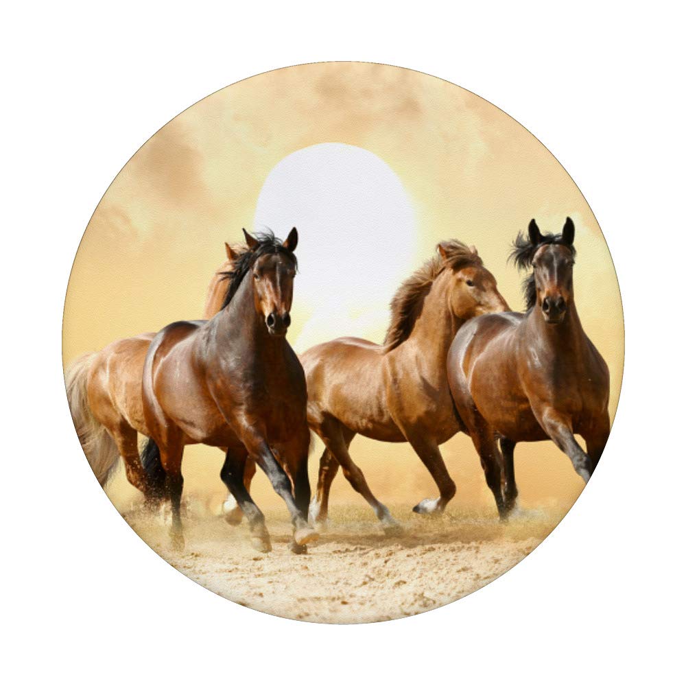 Cute Horse Animal Design PopSockets PopGrip - Swappable Phone & Tablet Grip for Horse Lovers, Equestrian Riders - Perfect Gift for Horse Enthusiasts, Use for Phones, iPads, E-readers While Riding or Traveling