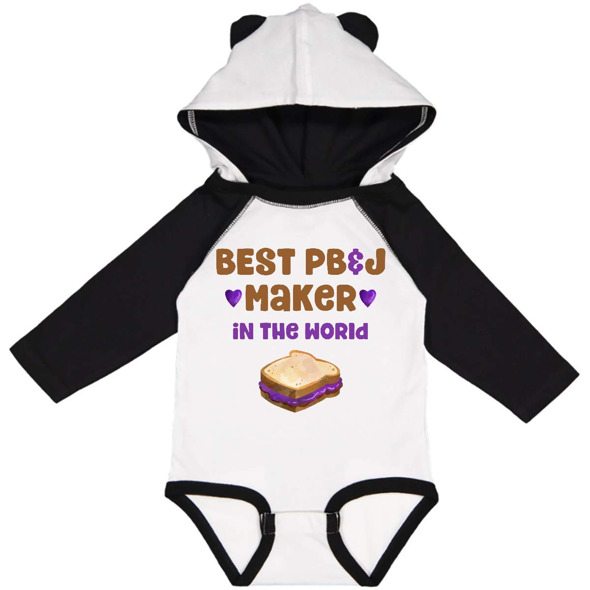 Inktastic World's Best PBJ Maker Long Sleeve Baby Bodysuit - Soft Cotton Creeper for Infants & Toddlers - Perfect for Playdates, Family Photos & Everyday Comfort