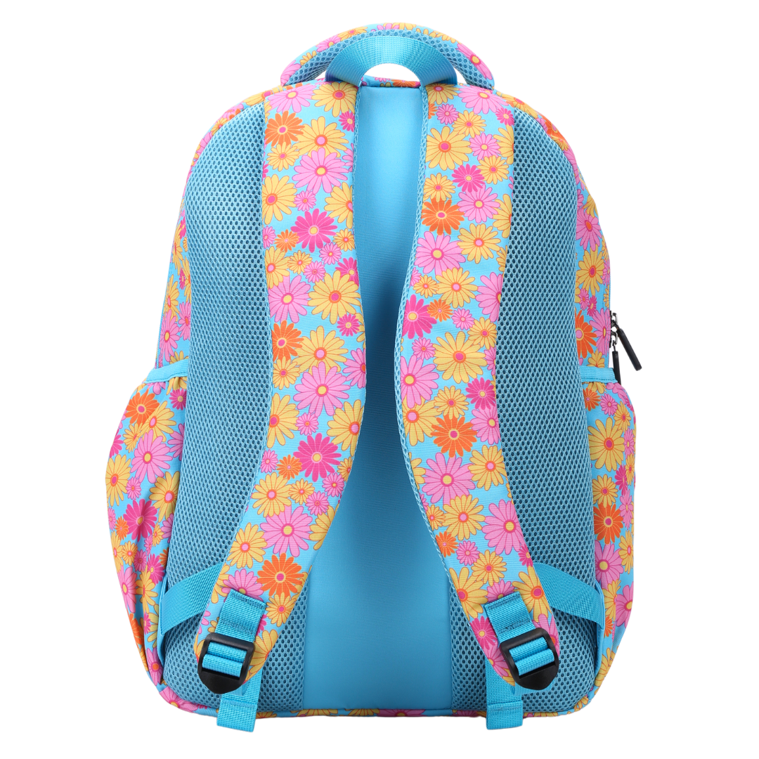 Ditsy Daisy Floral Print Large School Backpack for Girls & Teens - Lightweight Durable Bookbag for High School, College, Travel & Daily Use