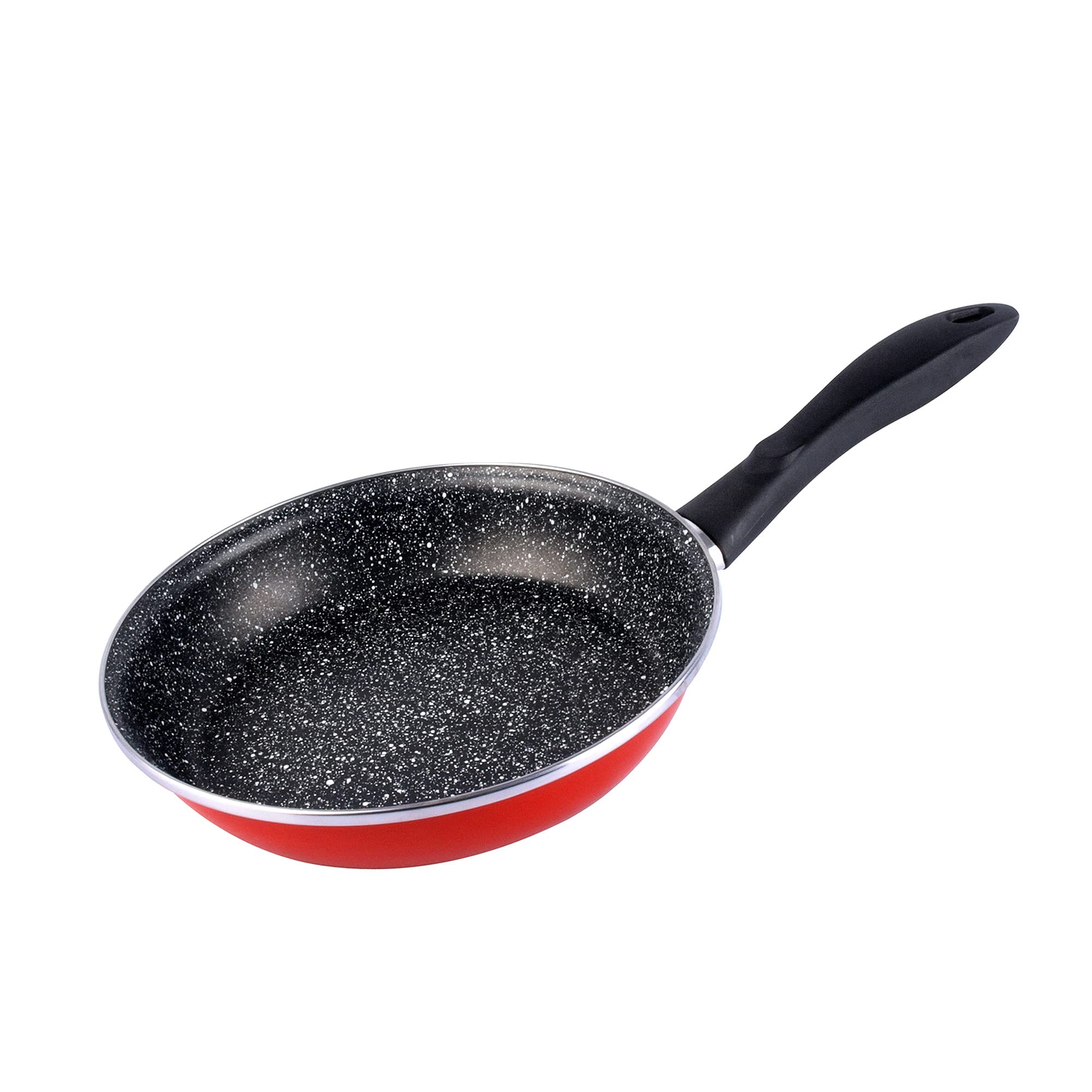 Magefesa K2 Red 20cm Non-Stick Frying Pan - Vitrified Steel Construction, Stone Effect Coating, Induction Compatible, Energy Efficient - Perfect for Sautéing, Frying & Cooking on Gas, Electric & Induction Stoves