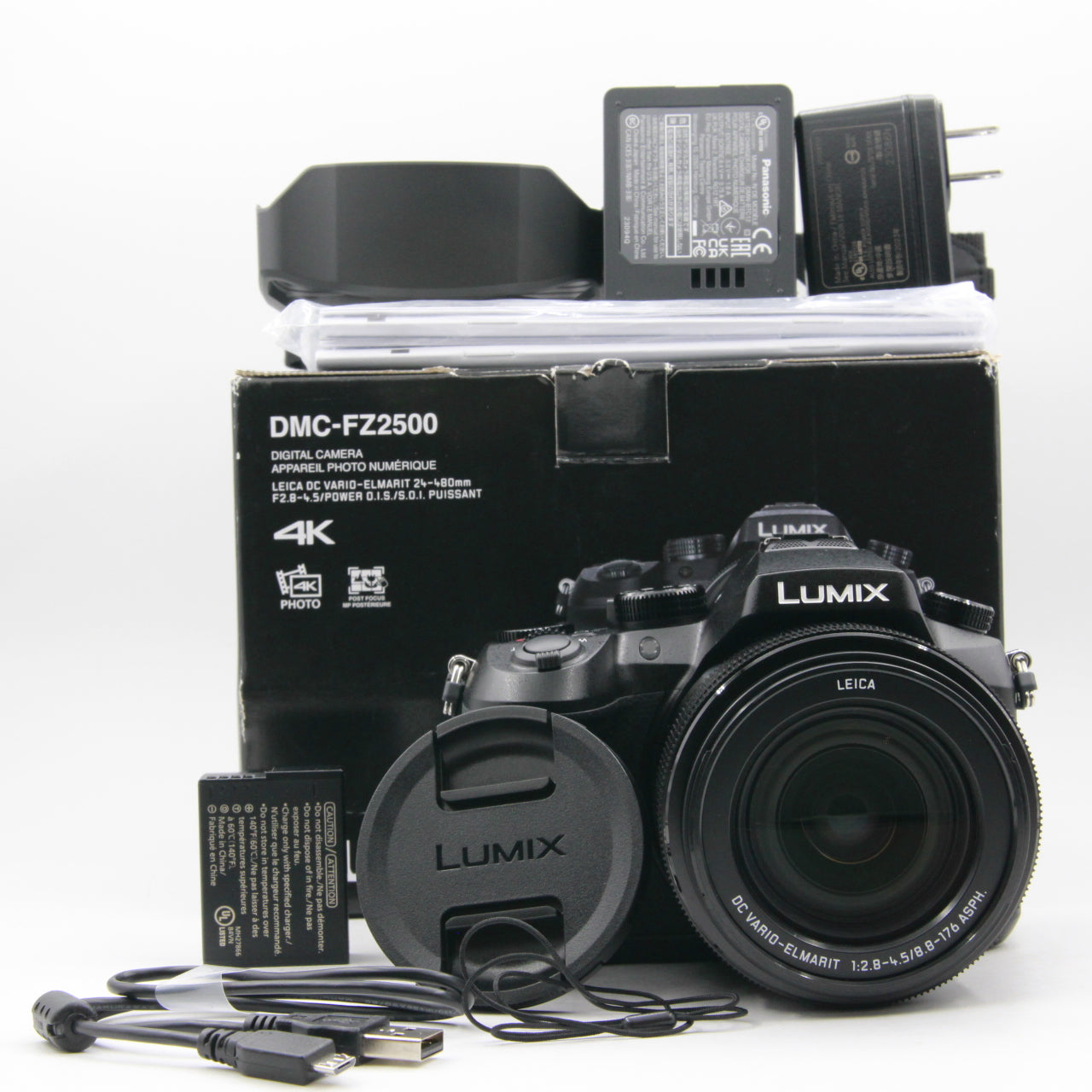 Panasonic Lumix DMC-FZ2500 4K Digital Camera with 20.1MP Sensor & 20x Zoom - Open Box Excellent Condition - Perfect for Travel Photography, Vlogging & Outdoor Adventures