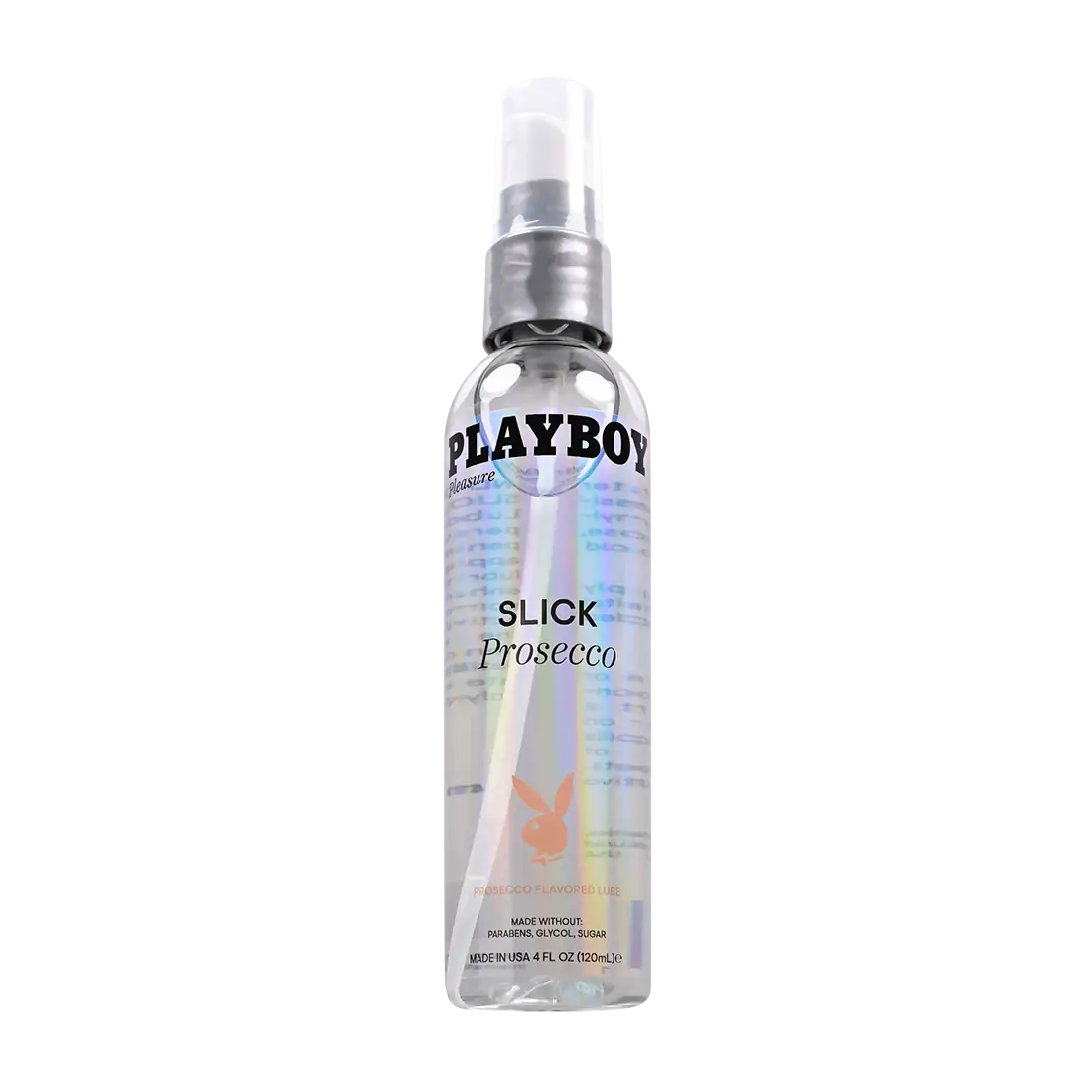 Playboy Slick Prosecco Flavored Personal Lubricant - 4 oz Water-Based Lube for Enhanced Intimacy & Sensual Massage