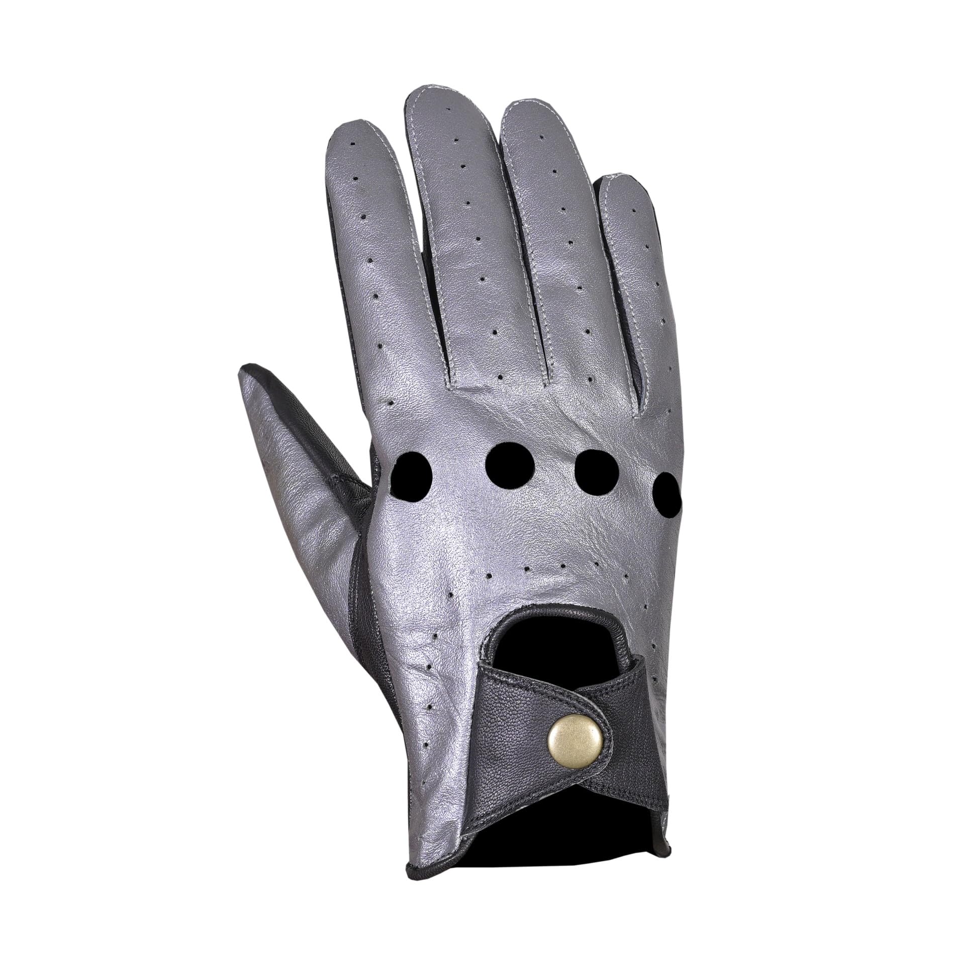 Vintage Retro Style Men's Leather Driving Gloves - Genuine Sheepskin Chauffeur Gloves for Winter, Motorcycle Riding & Classic Car Enthusiasts