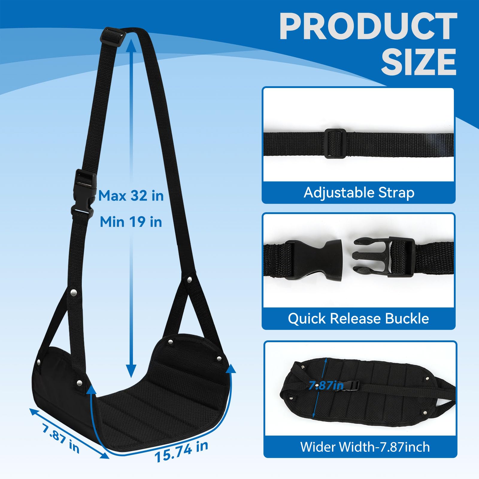 2 Pack Airplane Foot Hammock - Adjustable Portable Foot Rest & Leg Sling for Long Flights | Travel Essentials for Comfortable Plane Rides, Perfect for Business Travelers and Vacationers