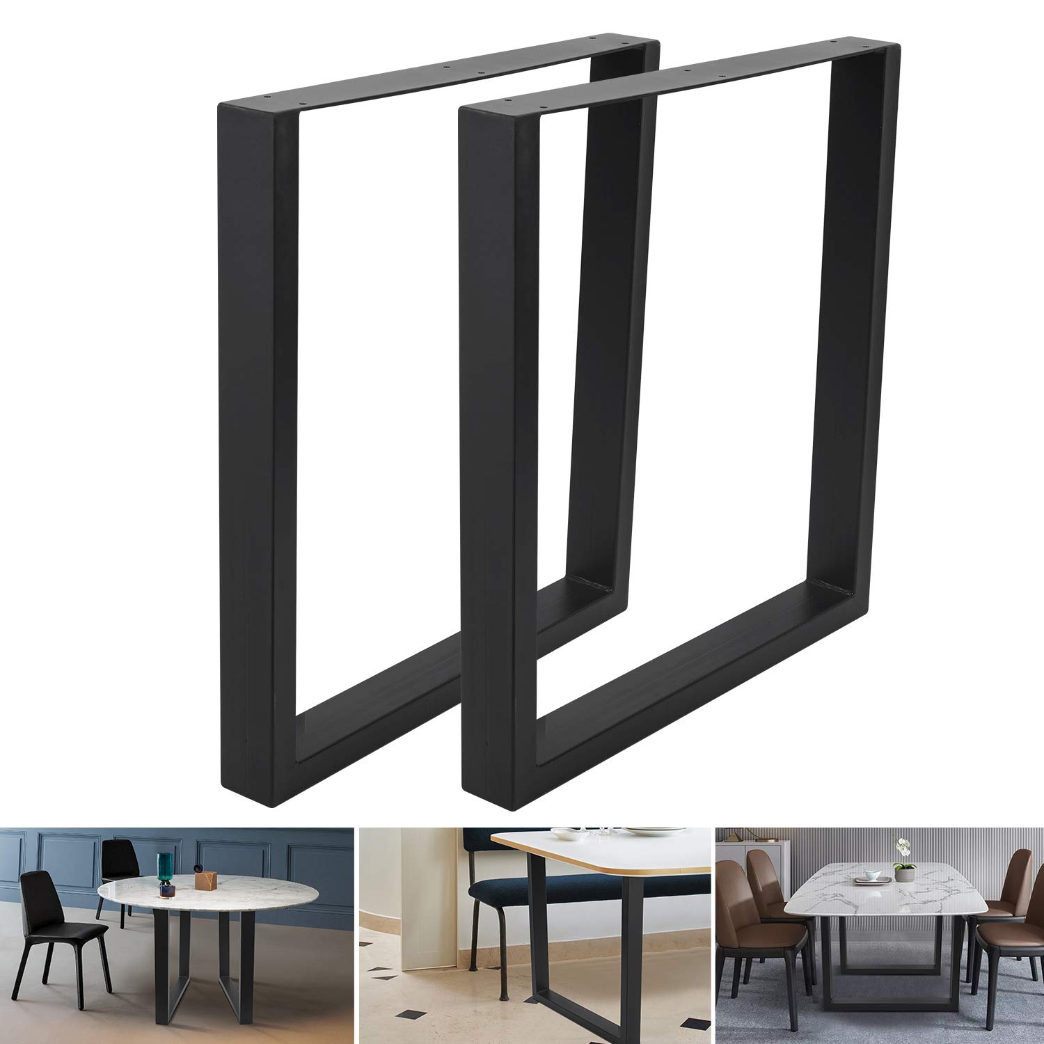 Set of 2 Heavy Duty Steel Table Legs 28