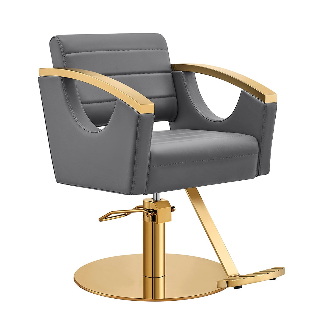 Bello Gold Classic Salon Chair - Professional Styling & Barber Chair for Hair Salons, Spas & Home Use - Adjustable Hydraulic Beauty Chair with Ergonomic Design