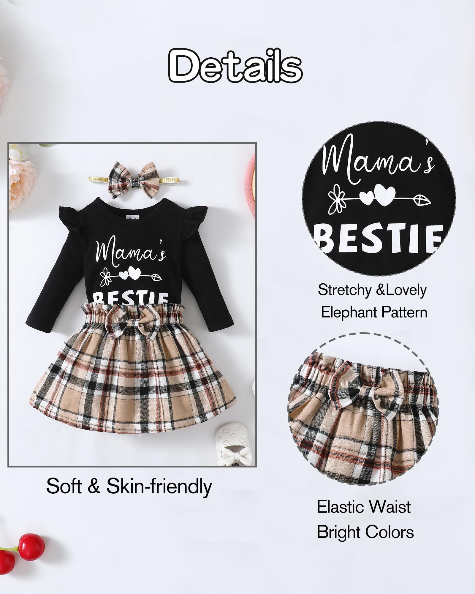 Sunny Piggy Newborn Baby Girl Outfit - Cute Ruffle Romper & Skirt Set for Toddlers & Infants | Perfect for Photoshoots, Parties & Special Occasions