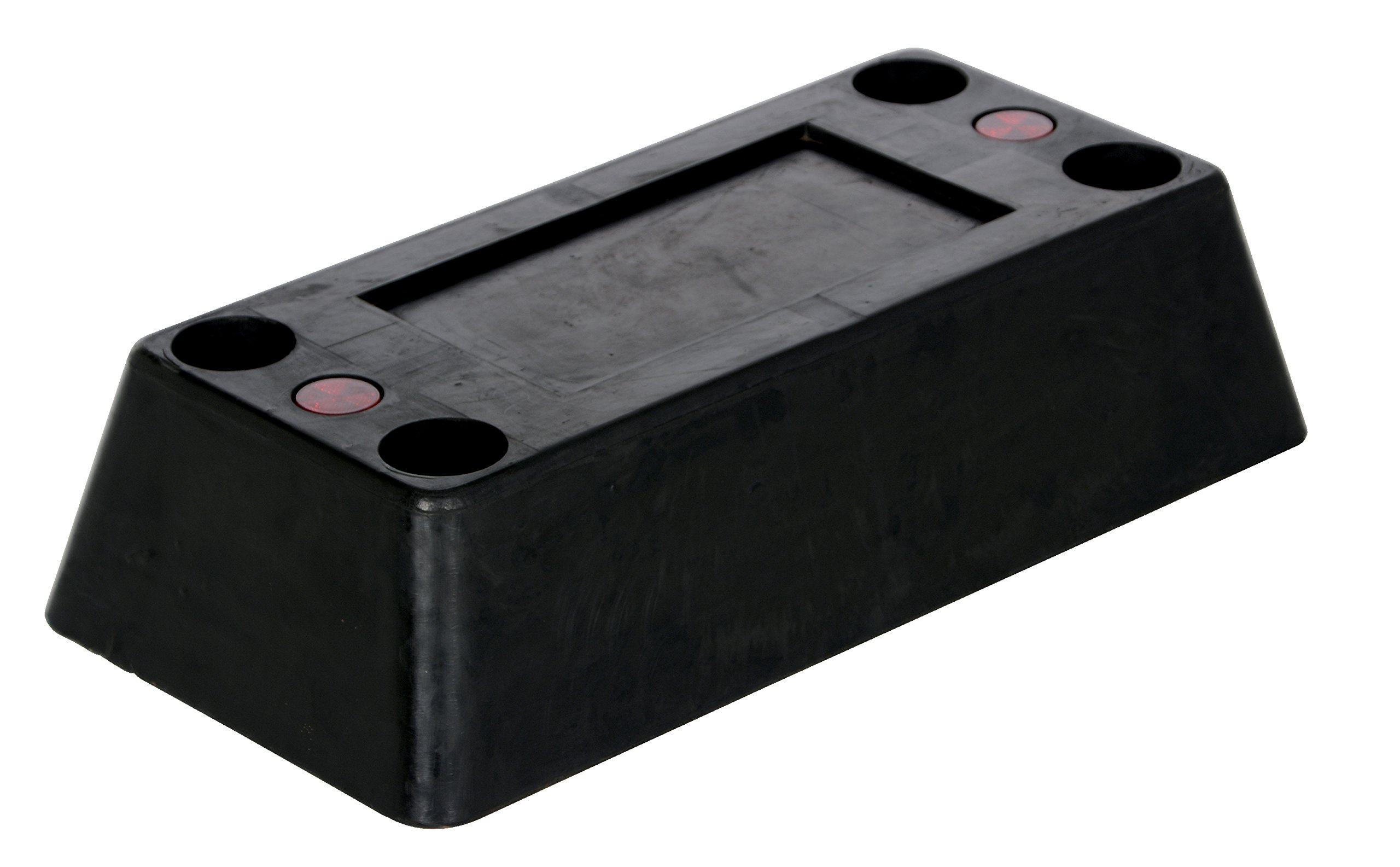 12x24x6 Rectangle Rubber Bumper - Heavy Duty Shock Absorbing Bumpers for Boats, Trailers, and Industrial Equipment - Perfect for Marine, RV, and Warehouse Protection