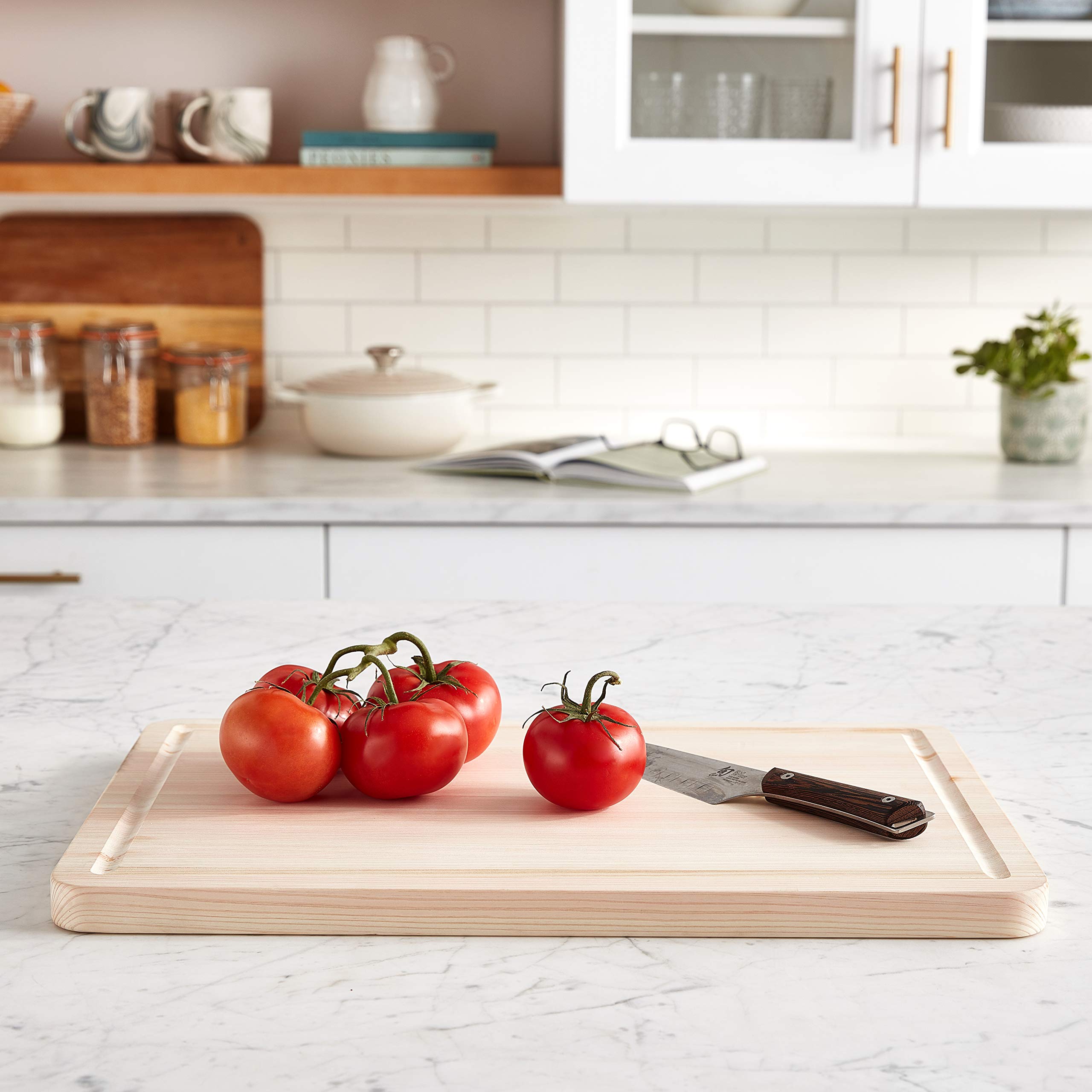 Shun Cutlery Extra Large Hinoki Wood Cutting Board with Juice Groove - 20