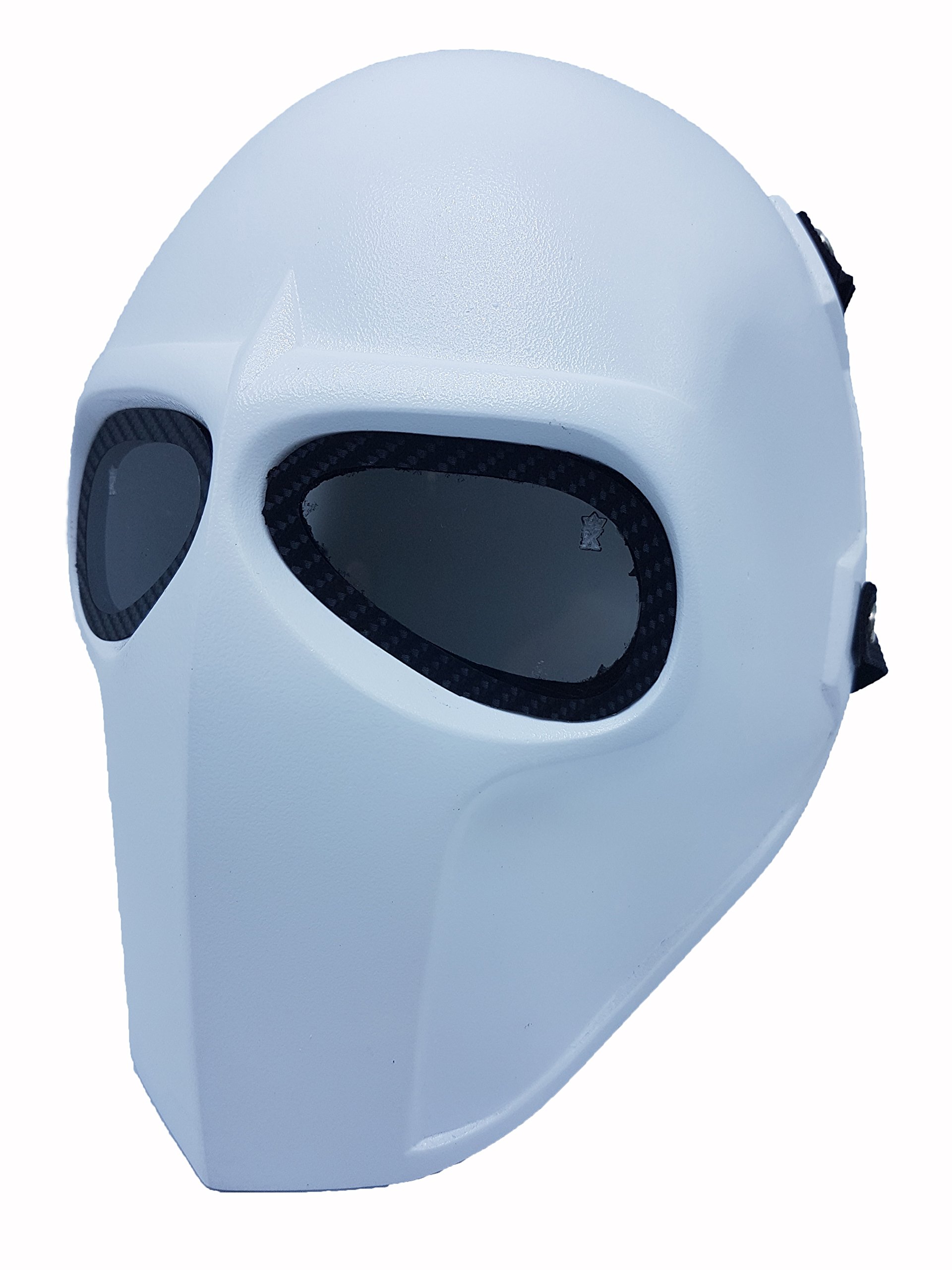 Flat White Double Set Army of Two Airsoft Mask - Tactical Protective Gear for Outdoor Sports, BB Gun Games & Cosplay - Perfect for Airsoft Battles, Halloween Parties & Ghost Costumes