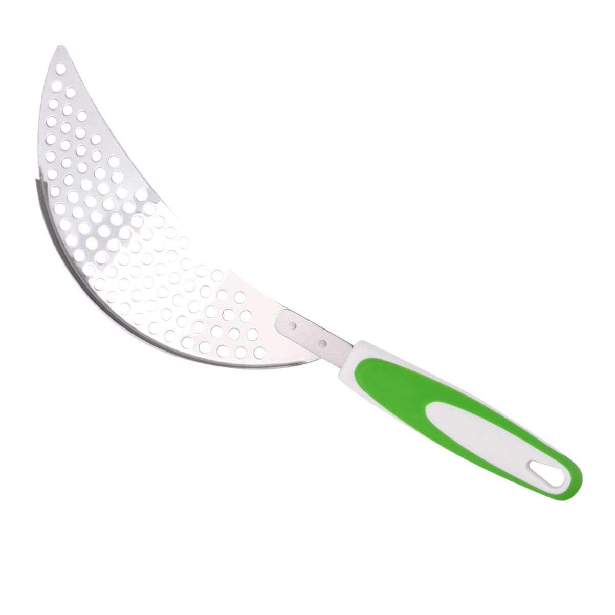 Stainless Steel Vegetable & Pasta Strainer with Handle - Over Sink Draining Kitchen Tool for Cooking, Salad Prep & Dishwashing | Cabilock Green Pot Strainer