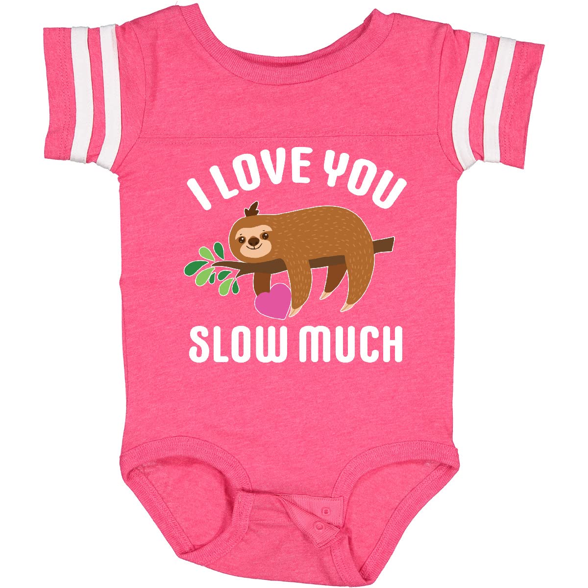 Inktastic Valentine's Day 'I Love You Slow Much' Cute Sloth Baby Bodysuit - Perfect for Valentine's Gifts, Baby Showers & Family Photos