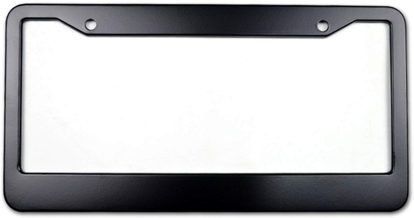 Abstract Chicken Chic White Aluminum Car Front License Plate Cover - Stylish & Durable for Cars, Trucks, SUVs - Perfect for Customizing Your Vehicle